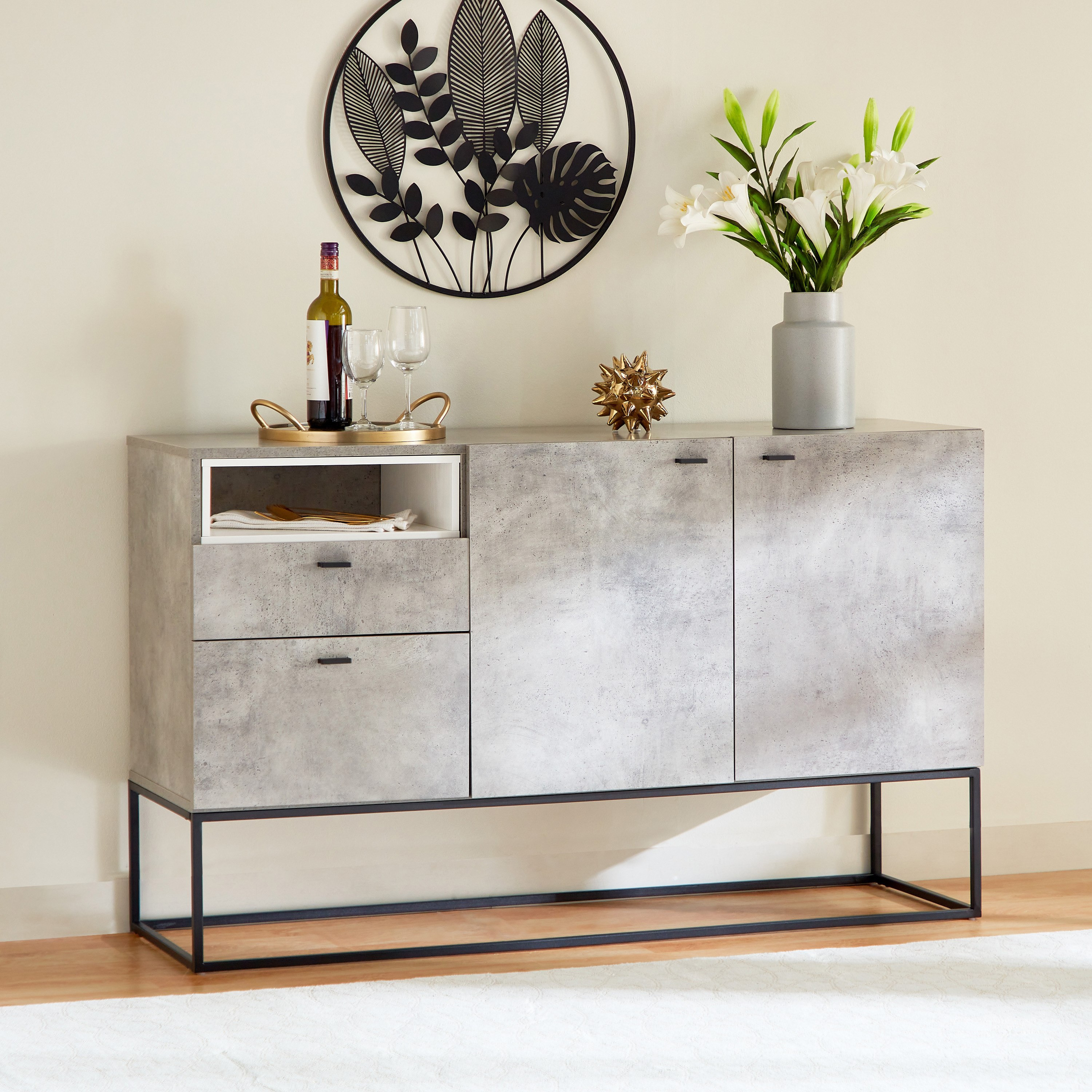 Scott 2-Drawer Sideboard with 2 Doors-hbxfurniture-diningroom-buffetsandsideboards-image-1