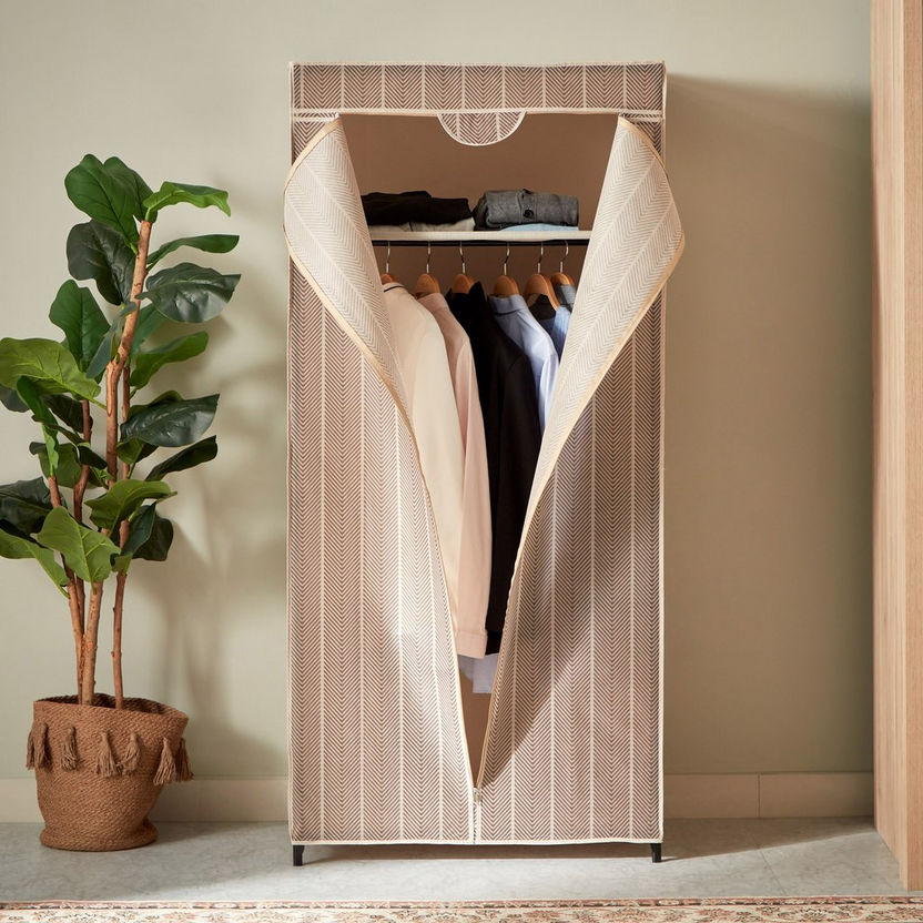 Ebase Portable Wardrobe with Zip Closure-Garment Racks-image-2