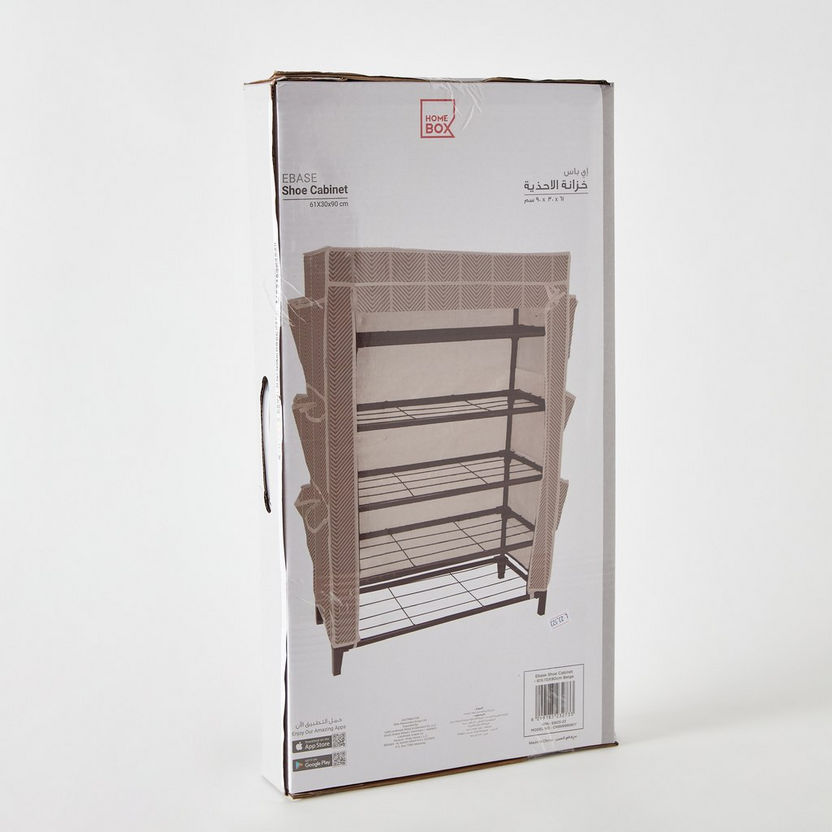 Ebase 5-Tier Shoe Rack Organizer with Cover-Shoe Cabinets and Racks-image-8