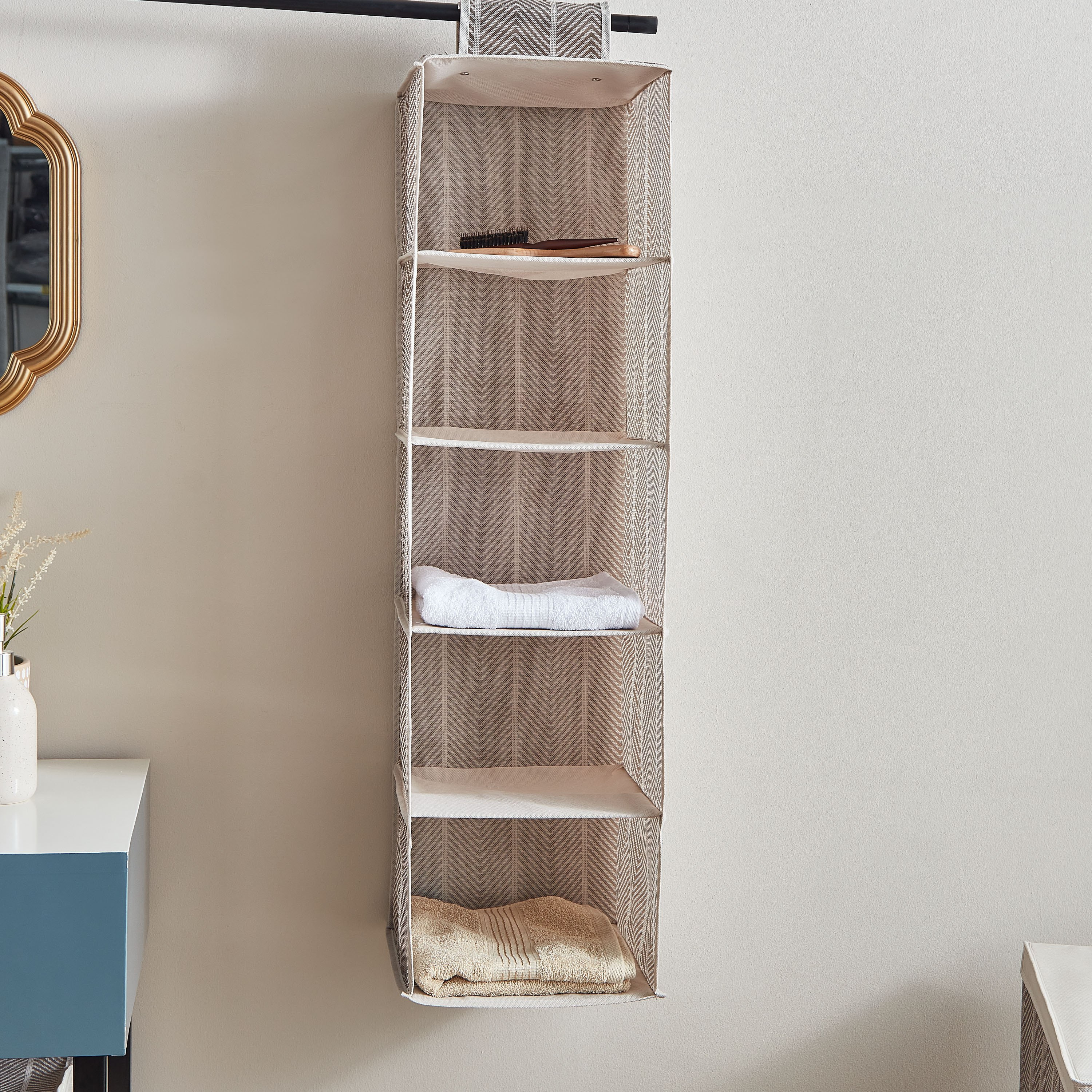 Ebase 5-Layer Hanging Organiser - 28x28x95 cm-hbxbedroom-bedroomaccessories-bedroomstorage-image-2