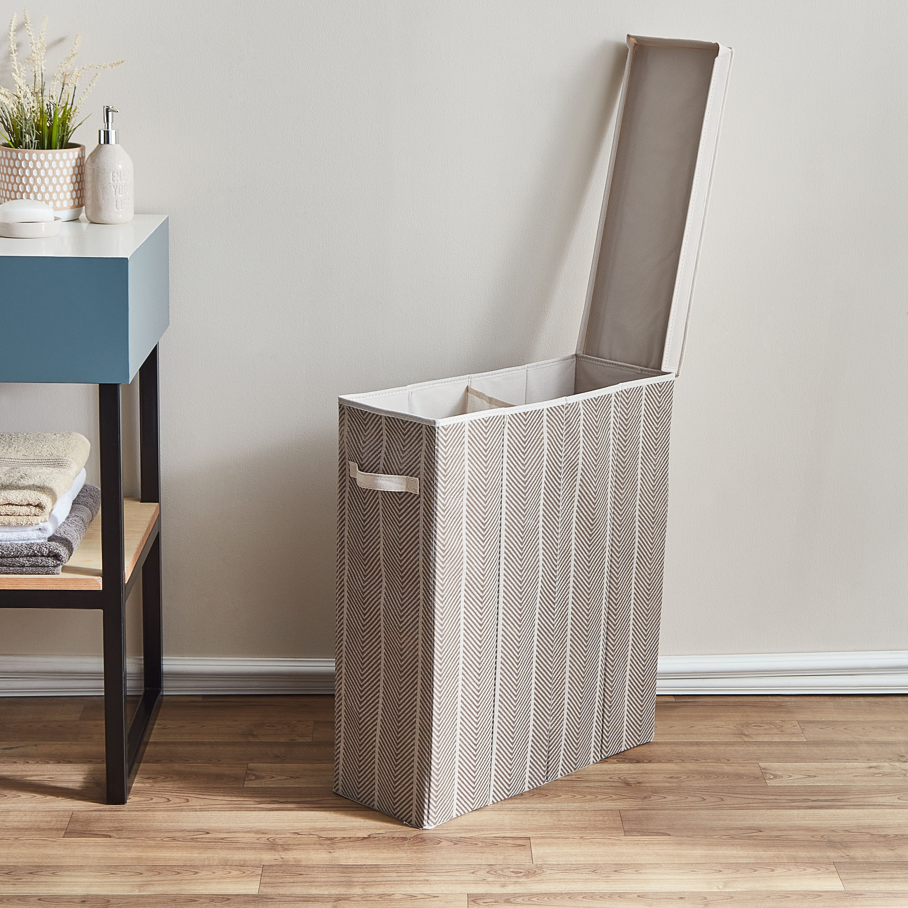 Ebase Collapsible Laundry Hamper with Lid-hbxbathroom-bathroomstorage-laundryhampers-image-3
