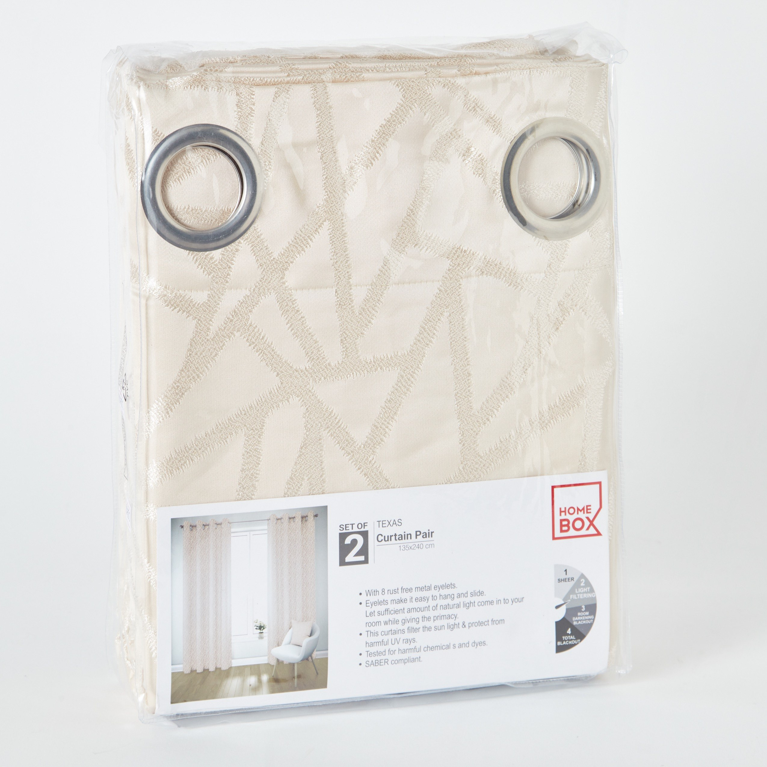 Texas Ace 2-Piece Jacquard Curtain Set - 135x240 cm-hbxhomeware-hbxdecorandfurnishings-image-4