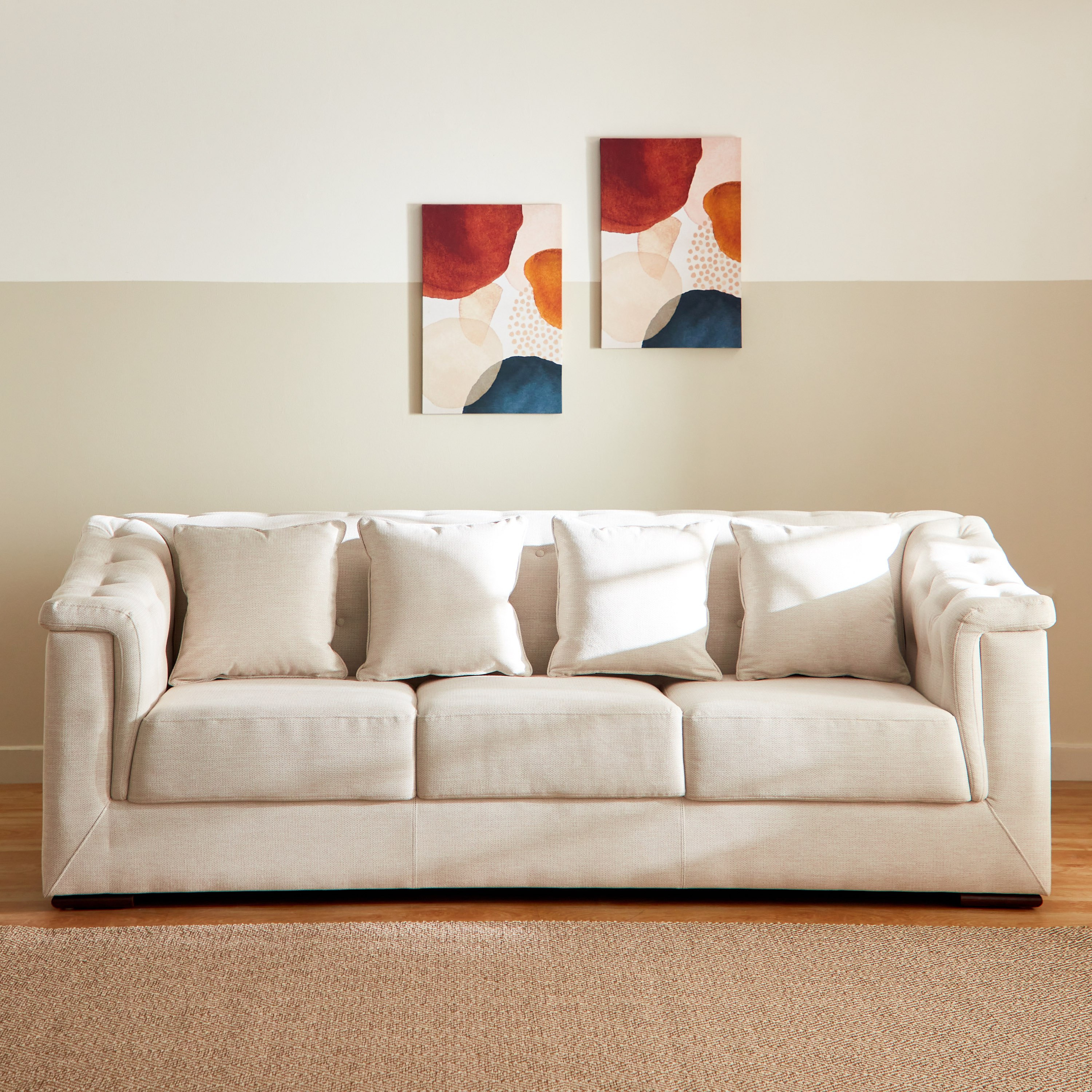 كنبة قماش 3 مقاعد مع 4 وسائد من سندريلا-hbxlivingroom-sofasandarmchairs-sofas-image-2