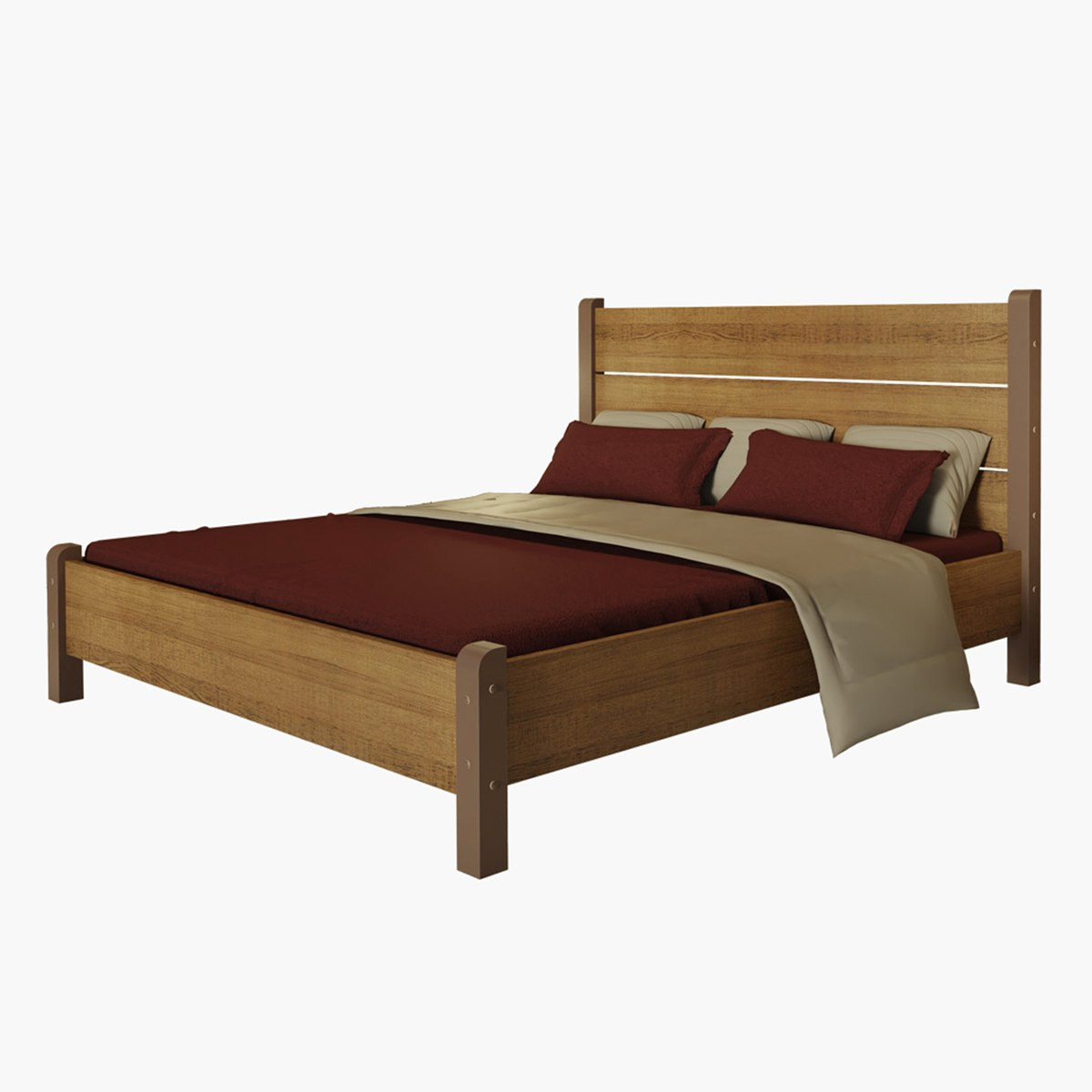 طقم غرفة نوم كينج 5 قطع من فيجو - 180x200 سم-hbxbedroom-bedsandbedsets-bedroomsets-king-image-3