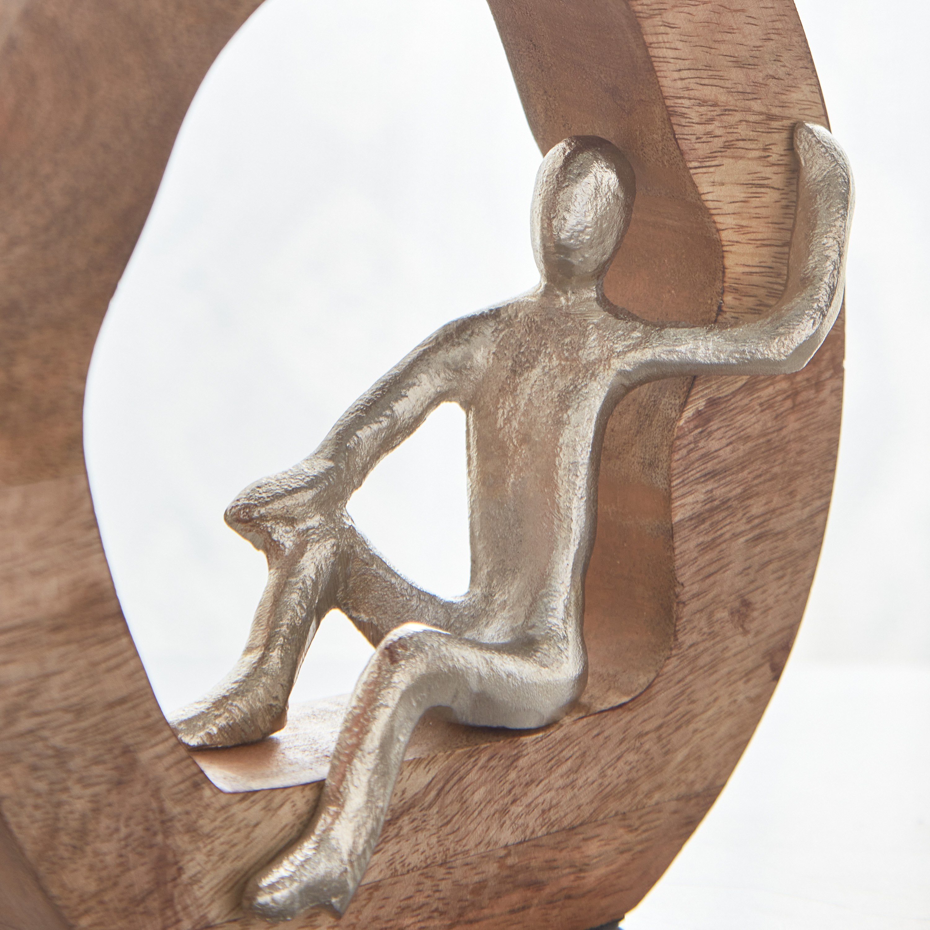 تمثال معدن بإطار خشبي من أودين - 20x20x5.75 سم-hbxhomeware-homedecor-figurinesandornaments-image-3
