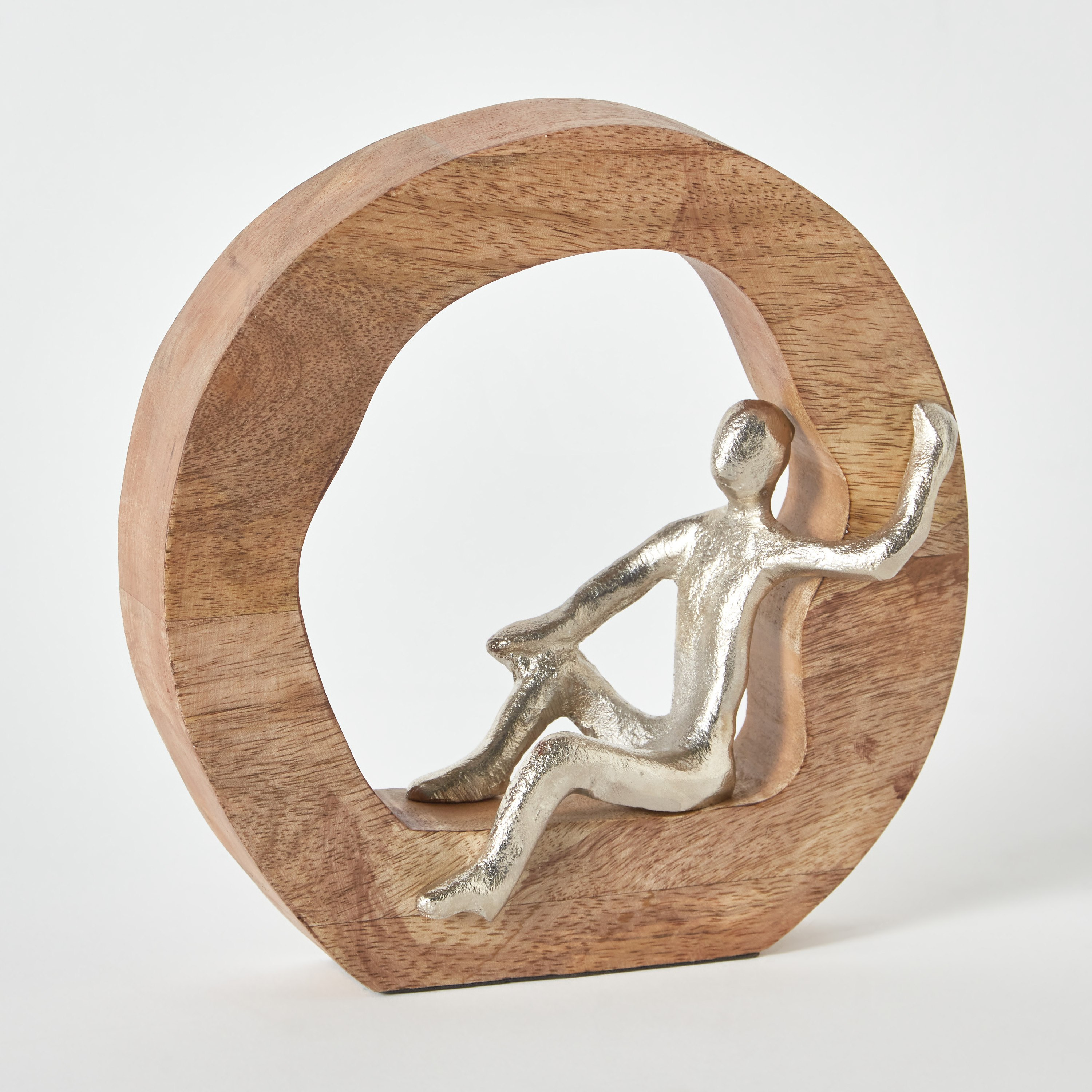 تمثال معدن بإطار خشبي من أودين - 20x20x5.75 سم-hbxhomeware-homedecor-figurinesandornaments-image-6