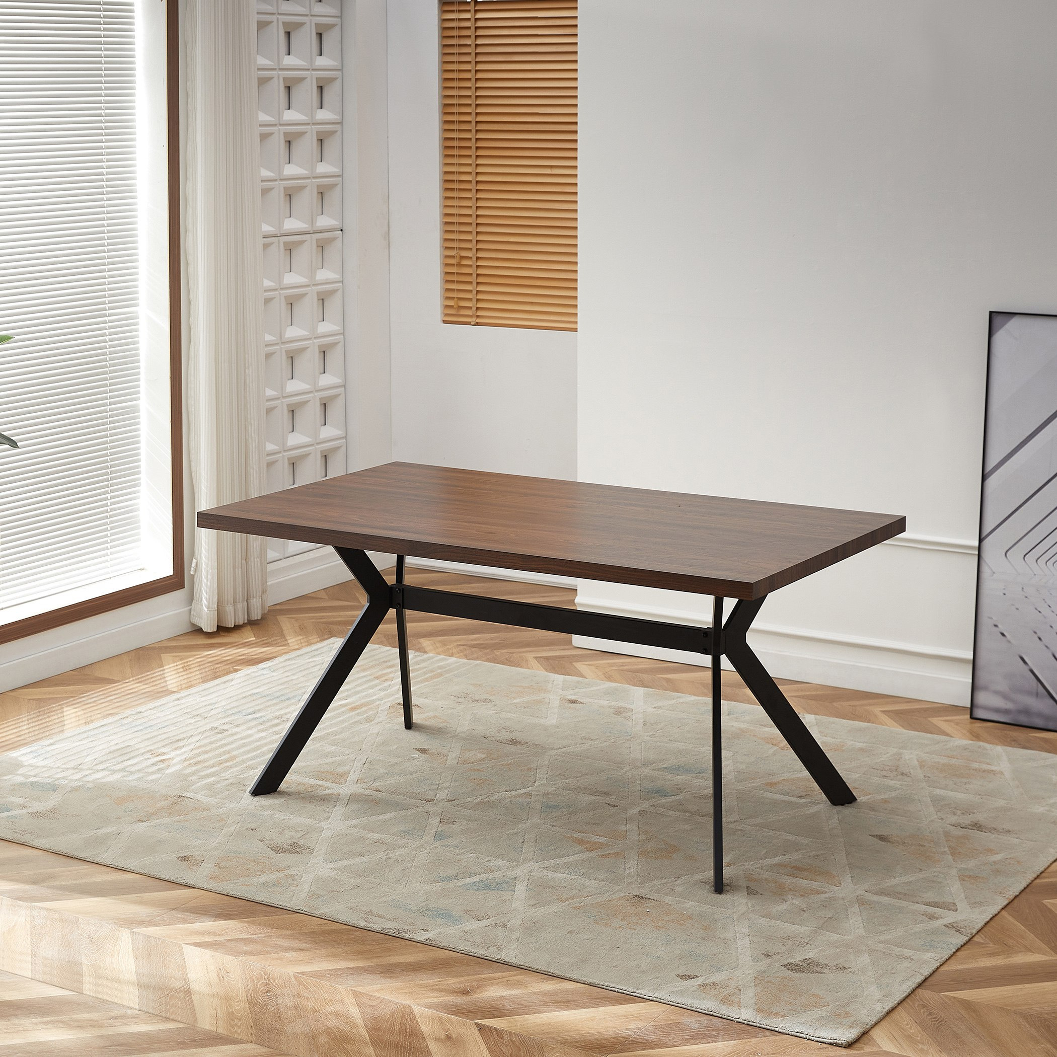 Albert 6-Seater Dining Table-hbxdiningroom-diningtablesandsets-diningtables-sixseater-image-1