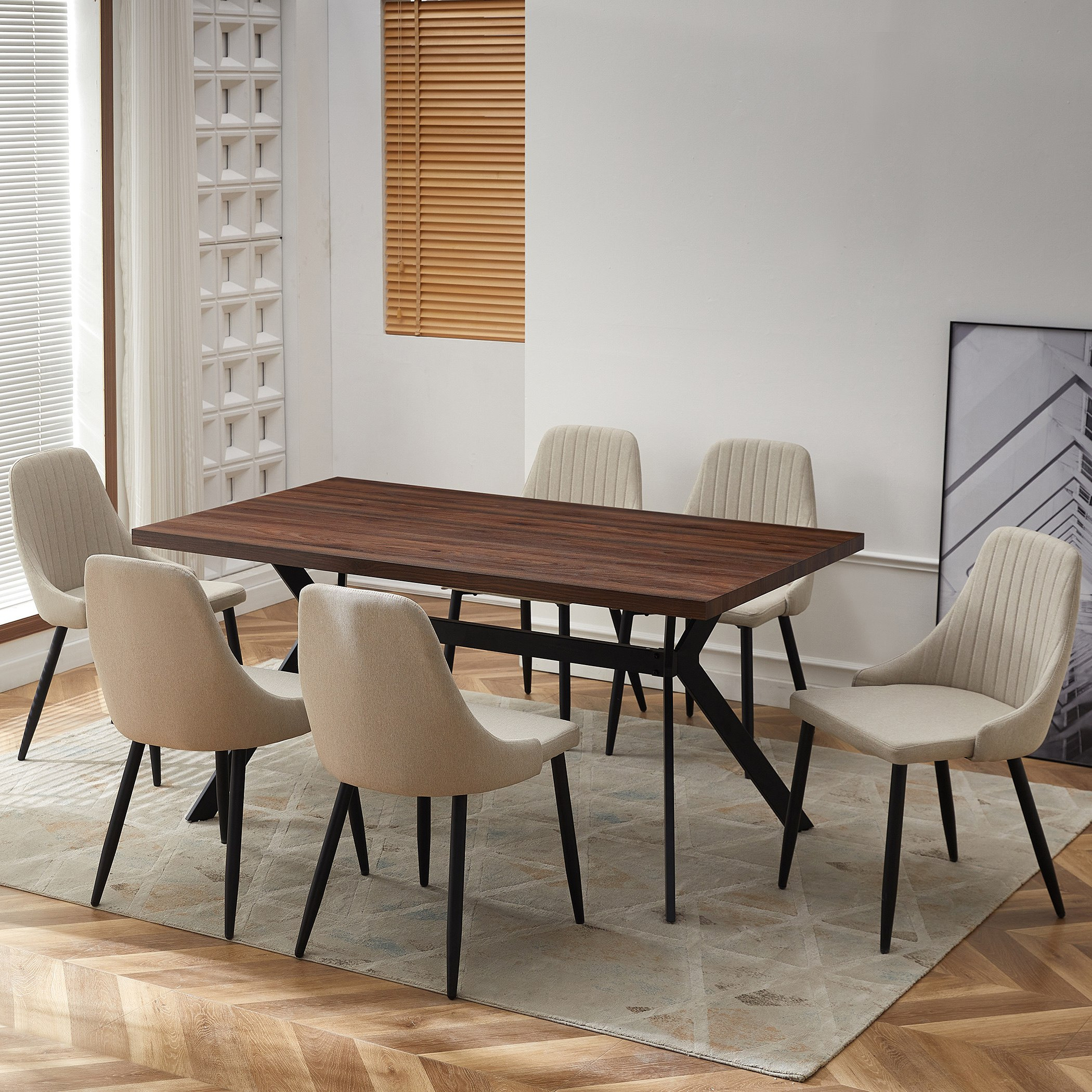 Albert 6-Seater Dining Table-hbxdiningroom-diningtablesandsets-diningtables-sixseater-image-8