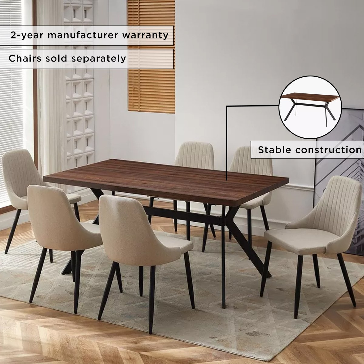 Albert 6-Seater Dining Table-hbxdiningroom-diningtablesandsets-diningtables-sixseater-image-4