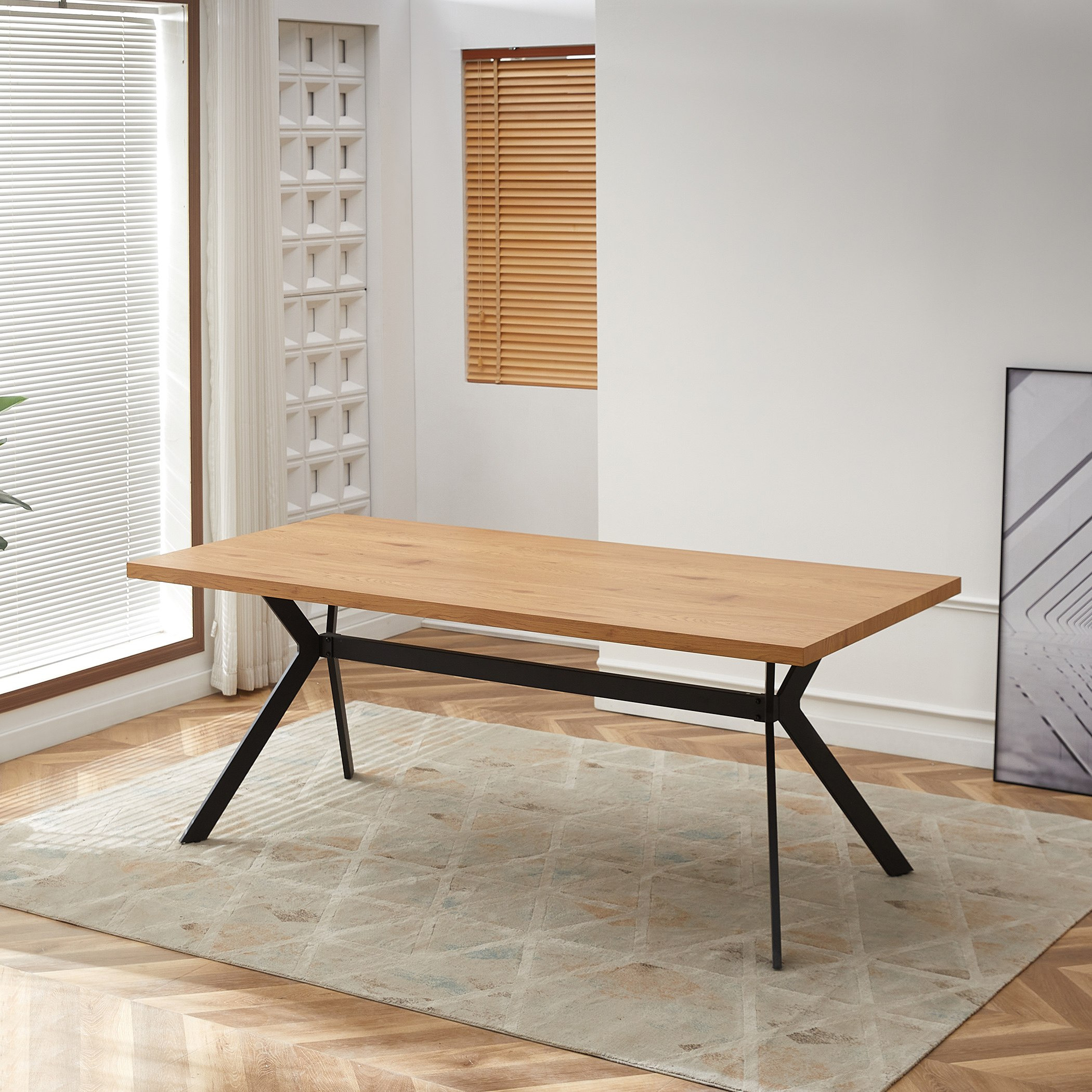 Albert 6-Seater Dining Set-hbxfurniture-diningtablesandsets-diningsets-sixseater-image-2