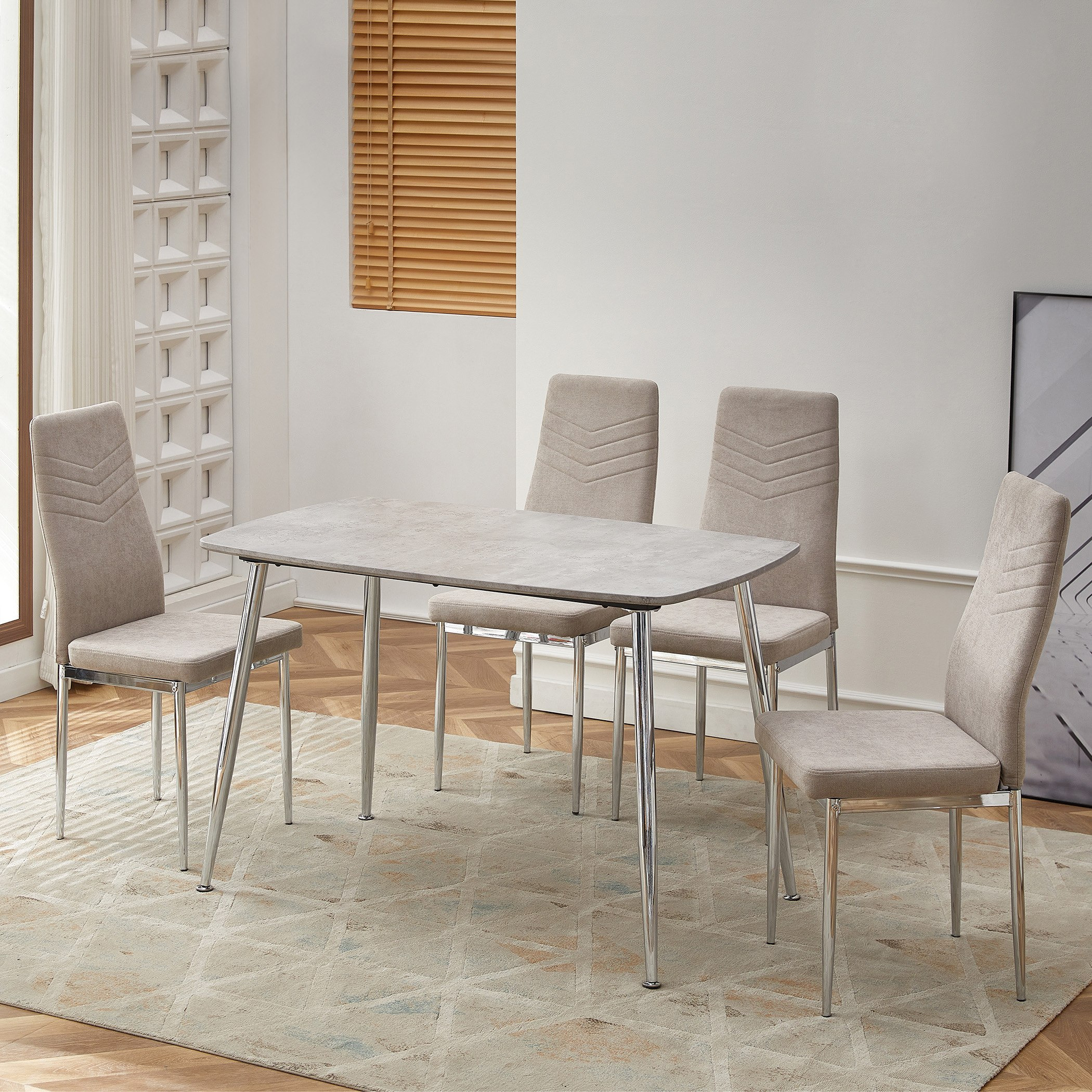 طقم سفرة 4 مقاعد من باتارا-hbxdiningroom-diningtablesandsets-diningsets-fourseater-image-1