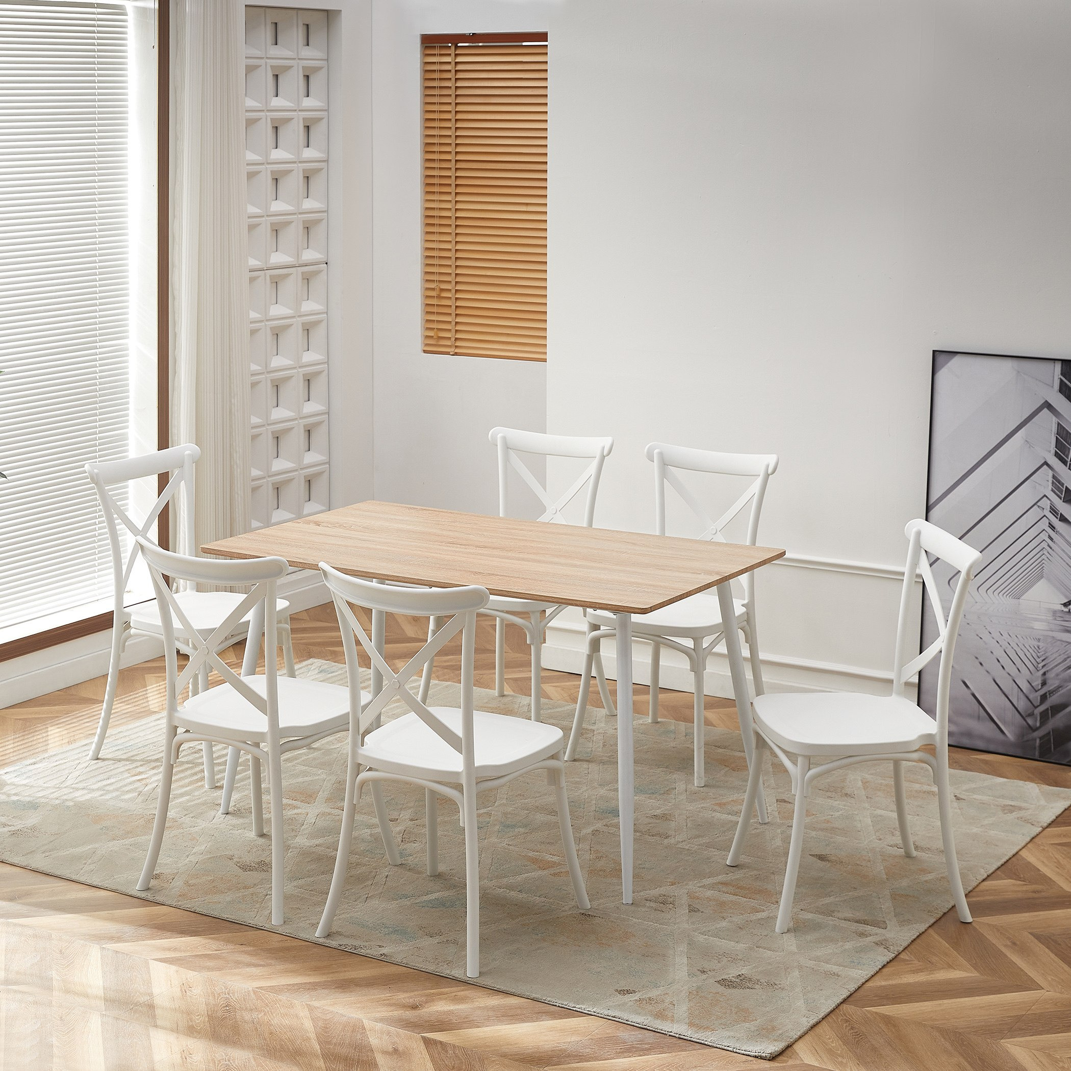طقم سفرة 6 مقاعد من كالدر-hbxfurniture-diningtablesandsets-diningsets-sixseater-image-1