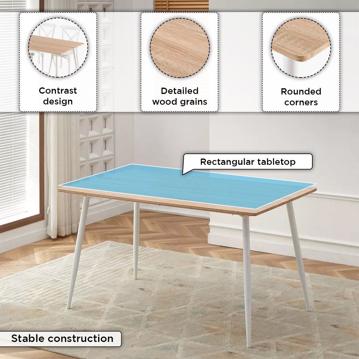طقم سفرة 6 مقاعد من كالدر-hbxfurniture-diningtablesandsets-diningsets-sixseater-image-5