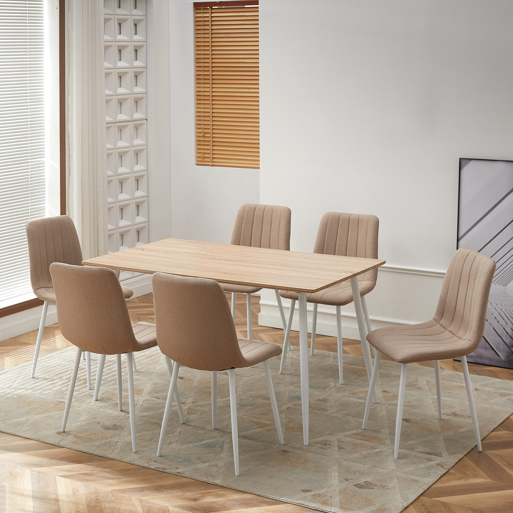 طقم سفرة 6 مقاعد من كيب تاون-hbxfurniture-diningtablesandsets-diningsets-sixseater-image-1
