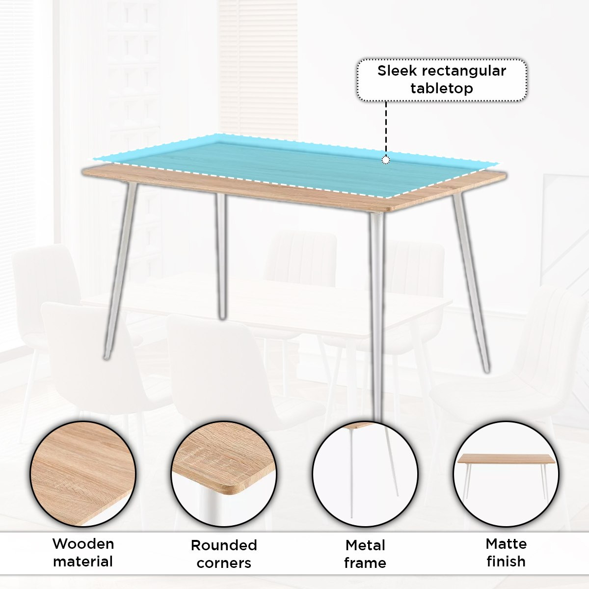 طقم سفرة 6 مقاعد من كيب تاون-hbxfurniture-diningtablesandsets-diningsets-sixseater-image-5