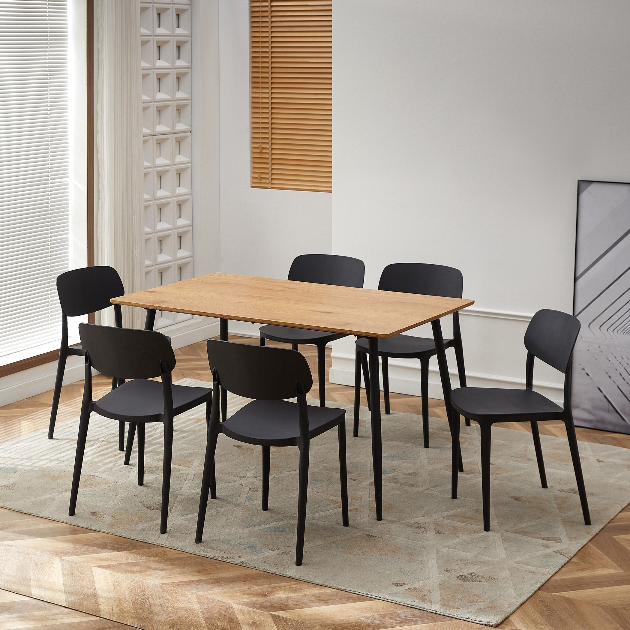 طقم سفرة 6 مقاعد من ادموند-hbxfurniture-diningtablesandsets-diningsets-sixseater-image-1