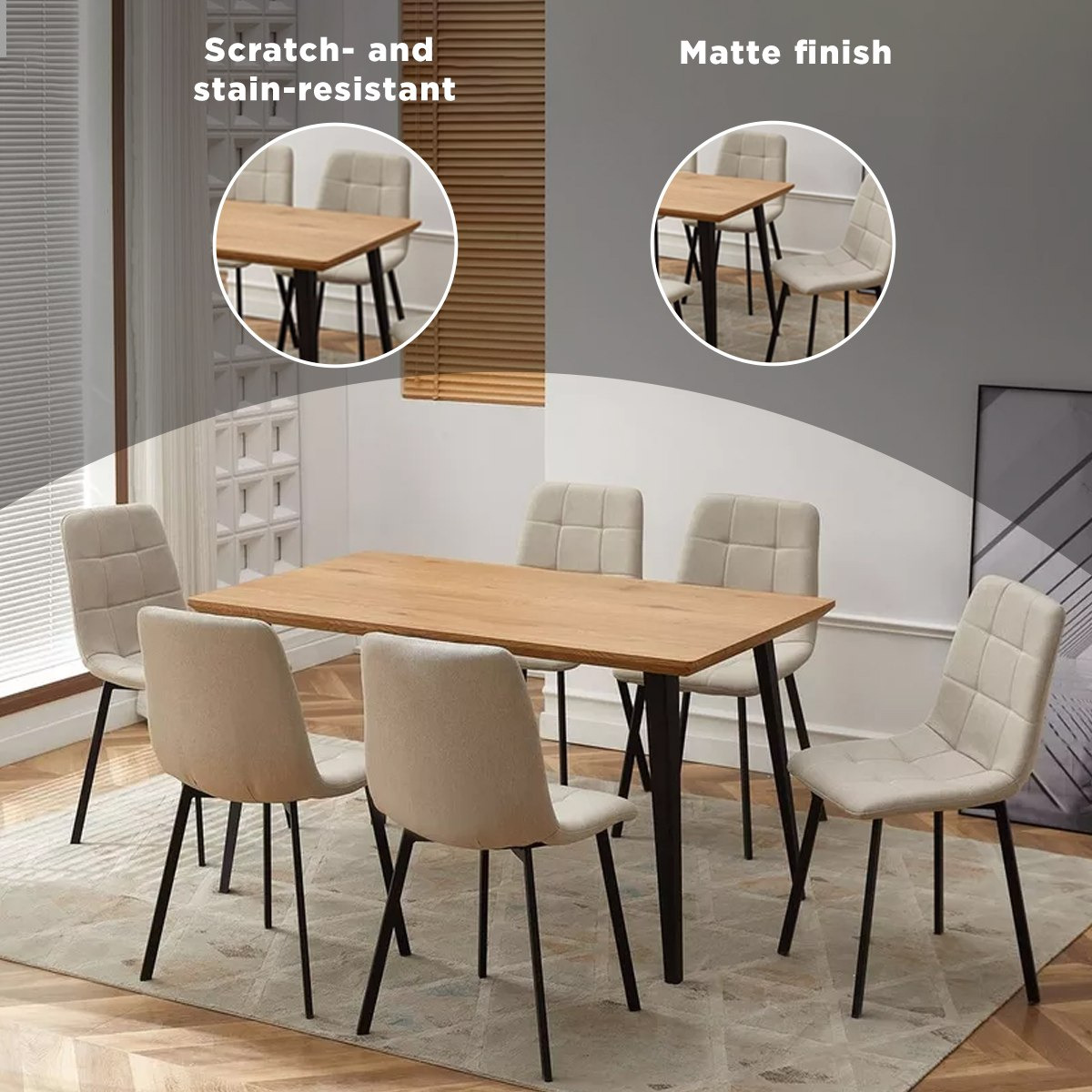 Urban Nexa 6-Seater Dining Set-hbxfurniture-diningtablesandsets-diningsets-sixseater-image-13
