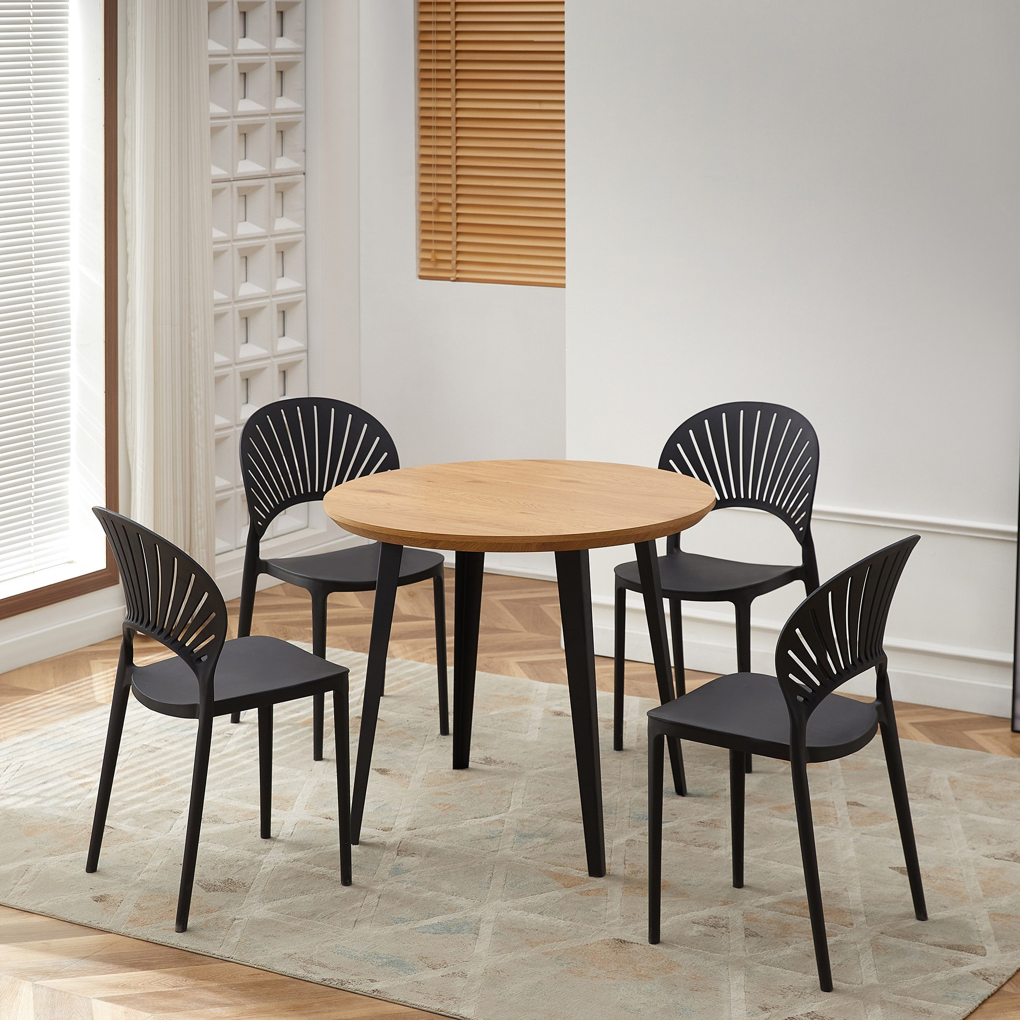 طقم سفرة مستدير 4 مقاعد من أوربان صن شاين-hbxdiningroom-diningtablesandsets-diningsets-fourseater-image-1