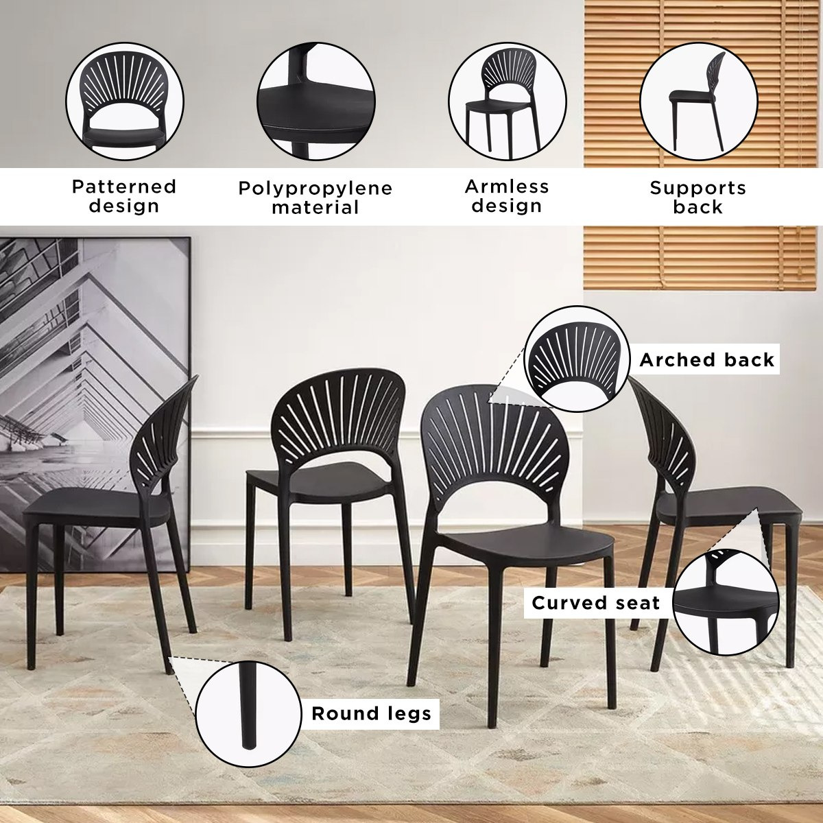 طقم سفرة مستدير 4 مقاعد من أوربان صن شاين-hbxdiningroom-diningtablesandsets-diningsets-fourseater-image-4