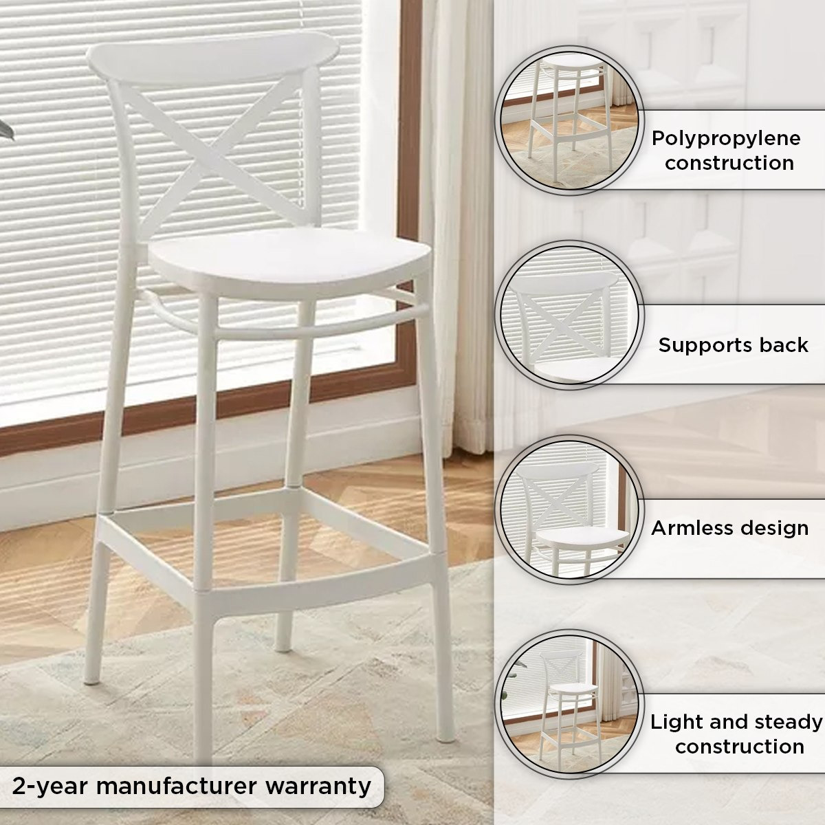 كرسي مشرب بارتفاع المنضدة من كالدر-hbxfurniture-diningroom-barcountersandbarstools-image-4