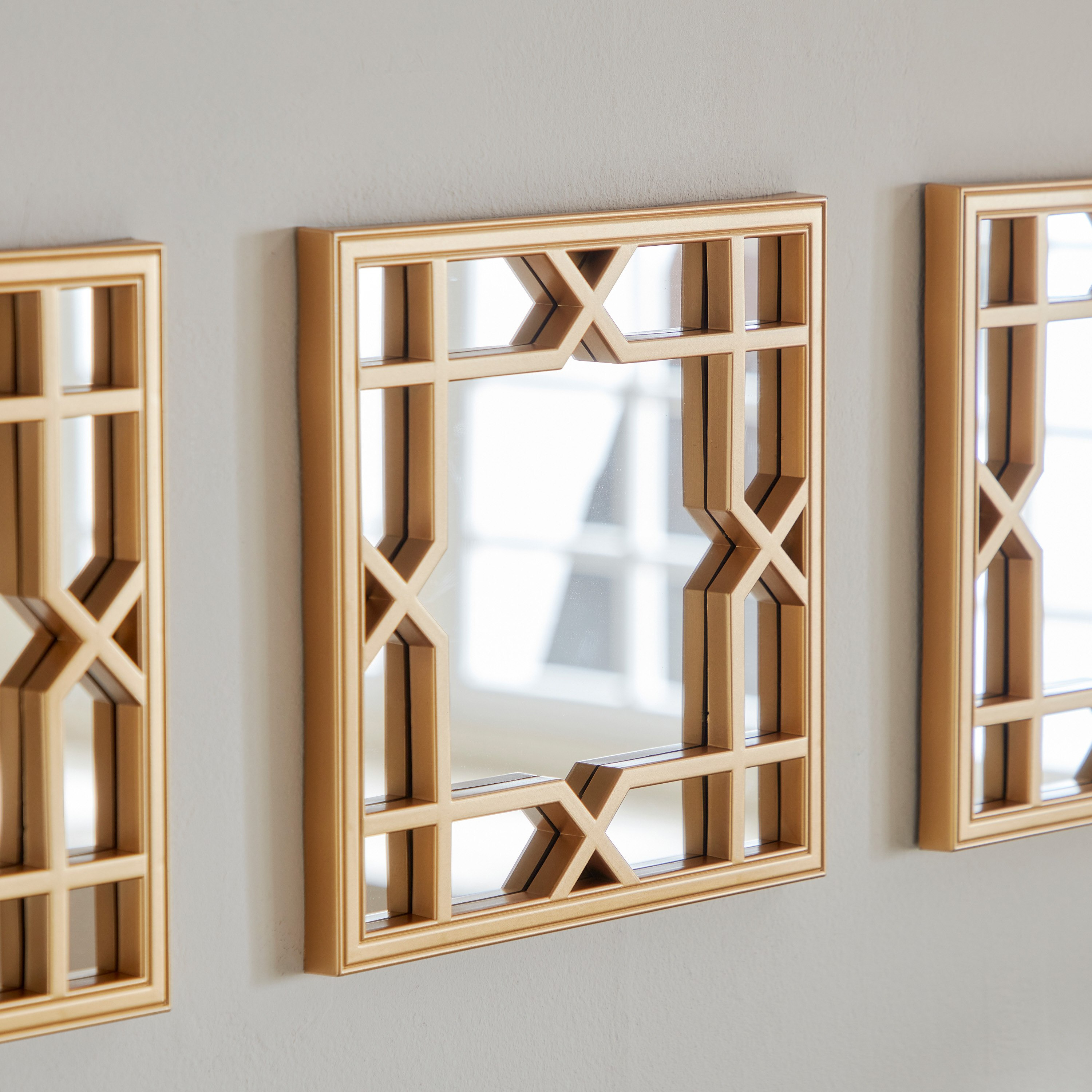 طقم مرآة حائط ديكور 3 قطع من إلباي - 25x2x25 سم-hbxhomeware-hbxdecorandfurnishings-image-3