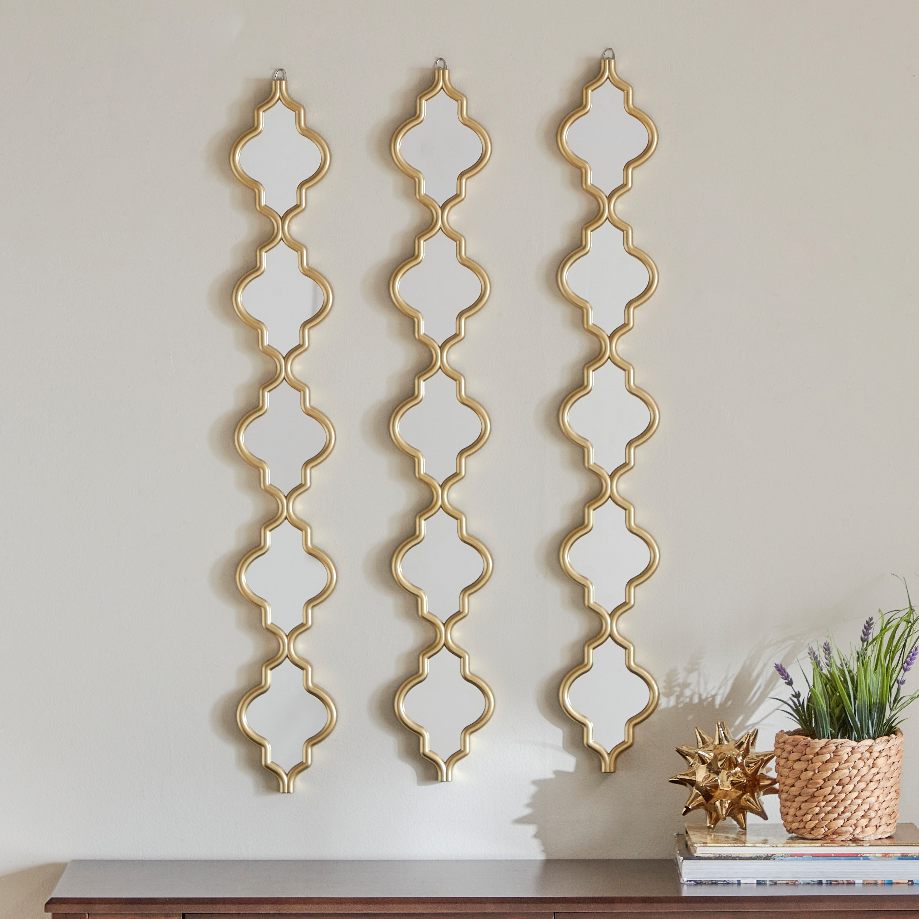 طقم مرآة حائط ديكور 3 قطع من إلباي - 89.5x2x12 سم-hbxhomeware-hbxdecorandfurnishings-image-2
