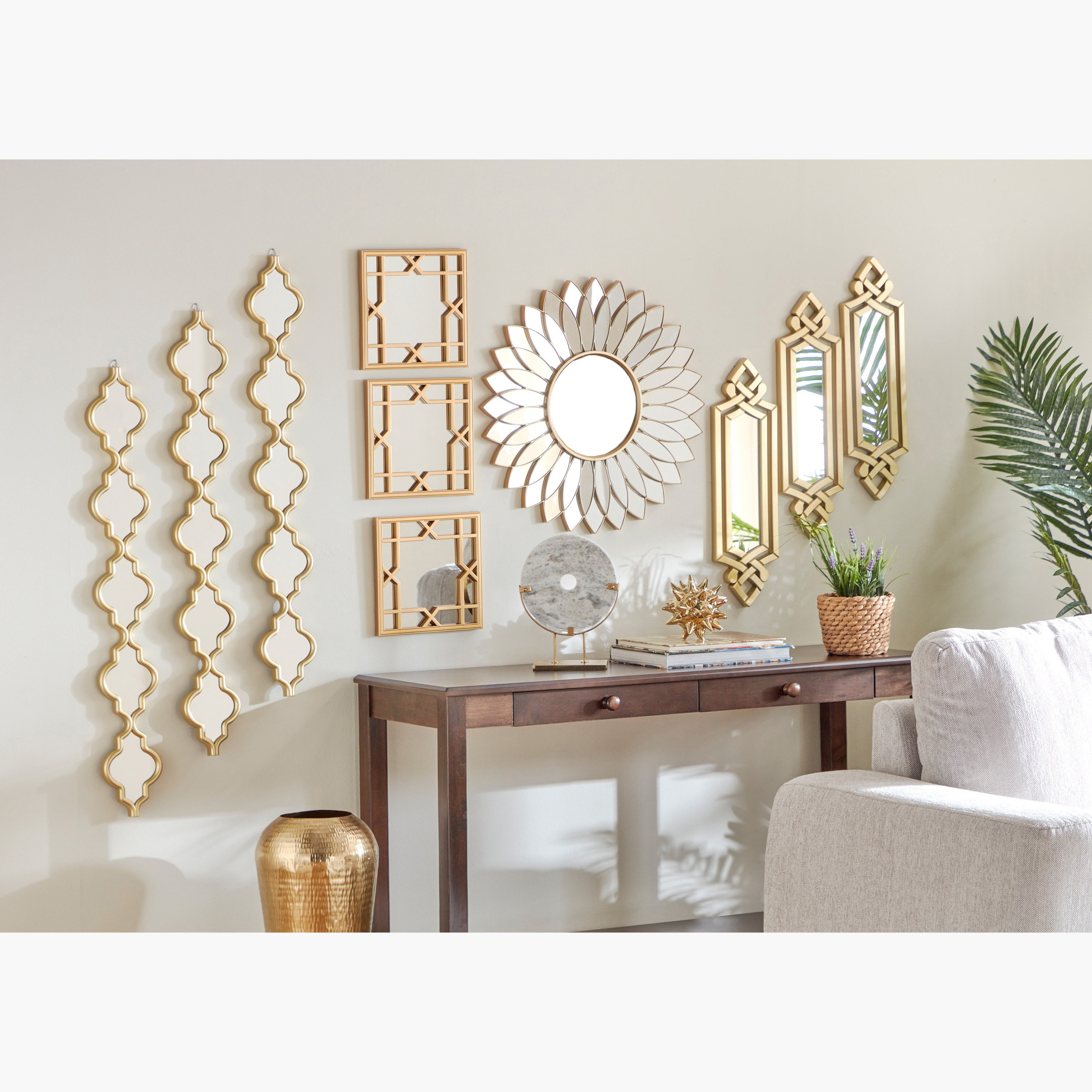 طقم مرآة حائط ديكور 3 قطع من إلباي - 89.5x2x12 سم-hbxhomeware-hbxdecorandfurnishings-image-5