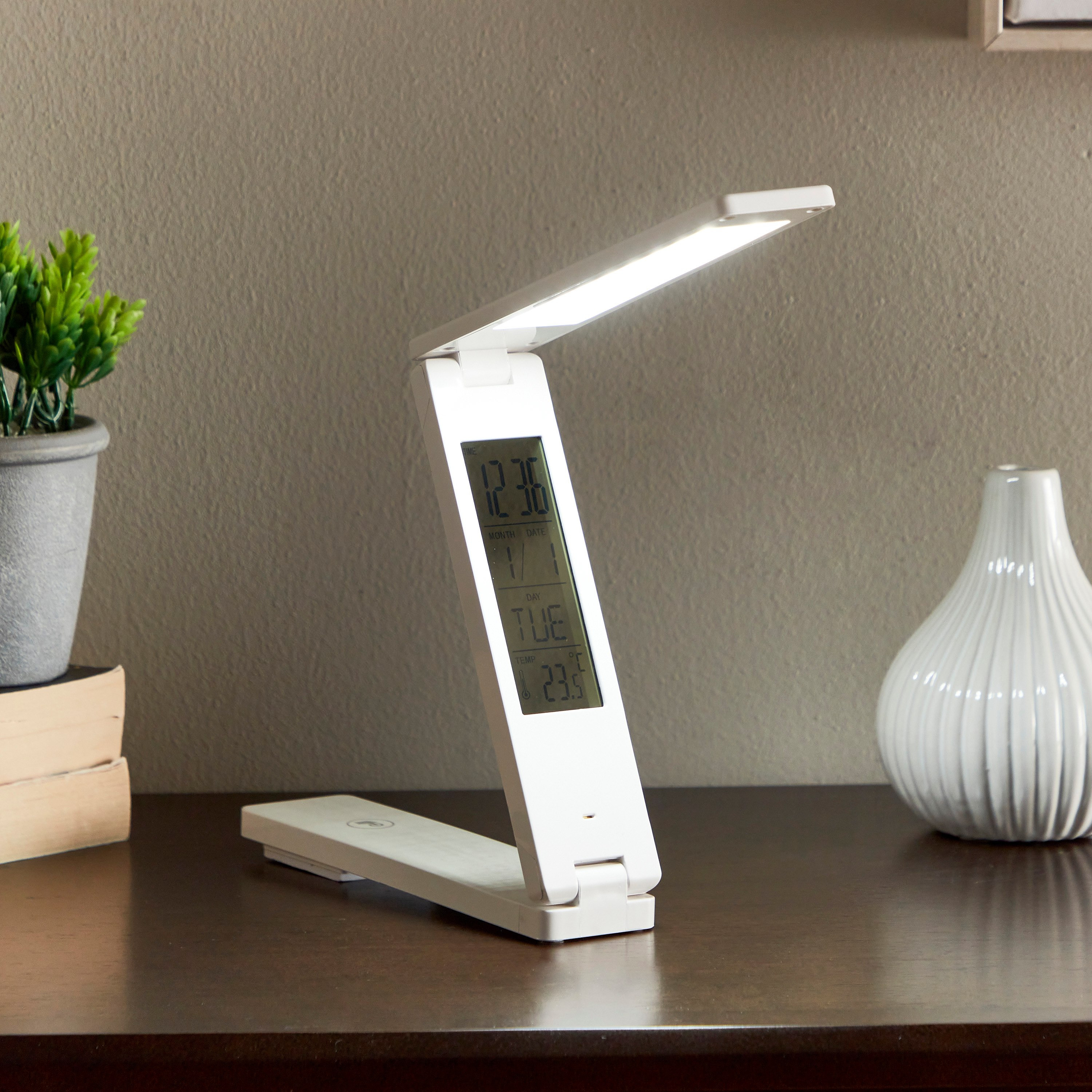 Chorale Metallic Portable Lamp with Alarm Clock - 36 cm-hbxlivingroom-lighting-tablelamps-image-2