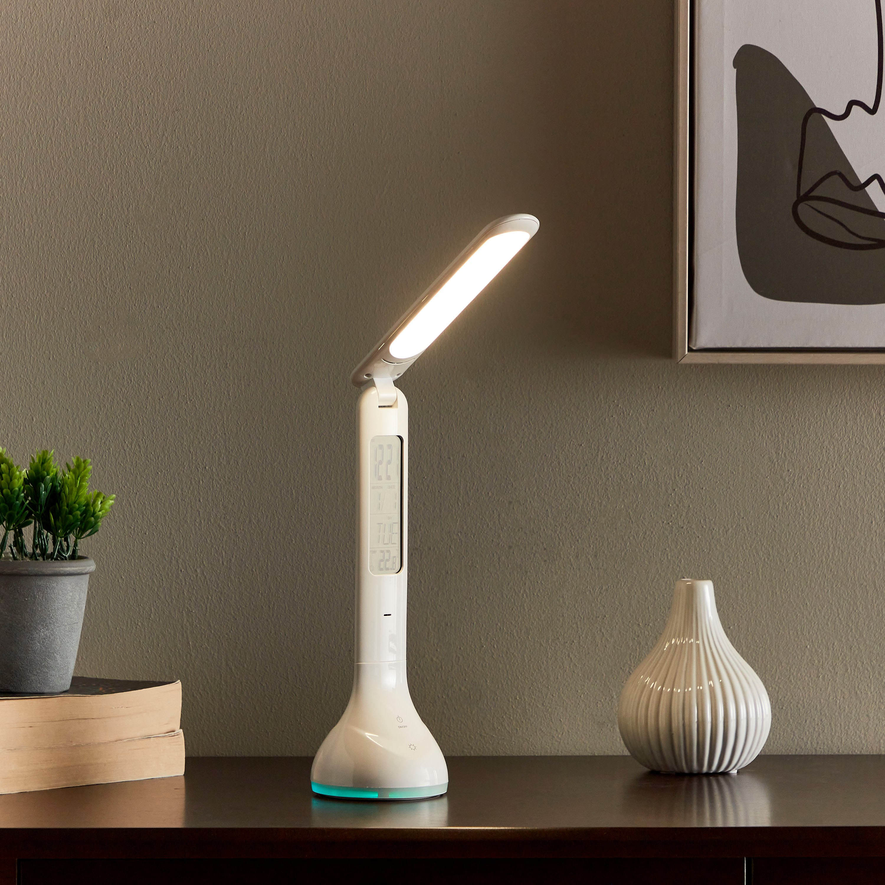 مصباح محمول مع ساعة منبه من كوريل - 42 سم-hbxlivingroom-lighting-tablelamps-image-9