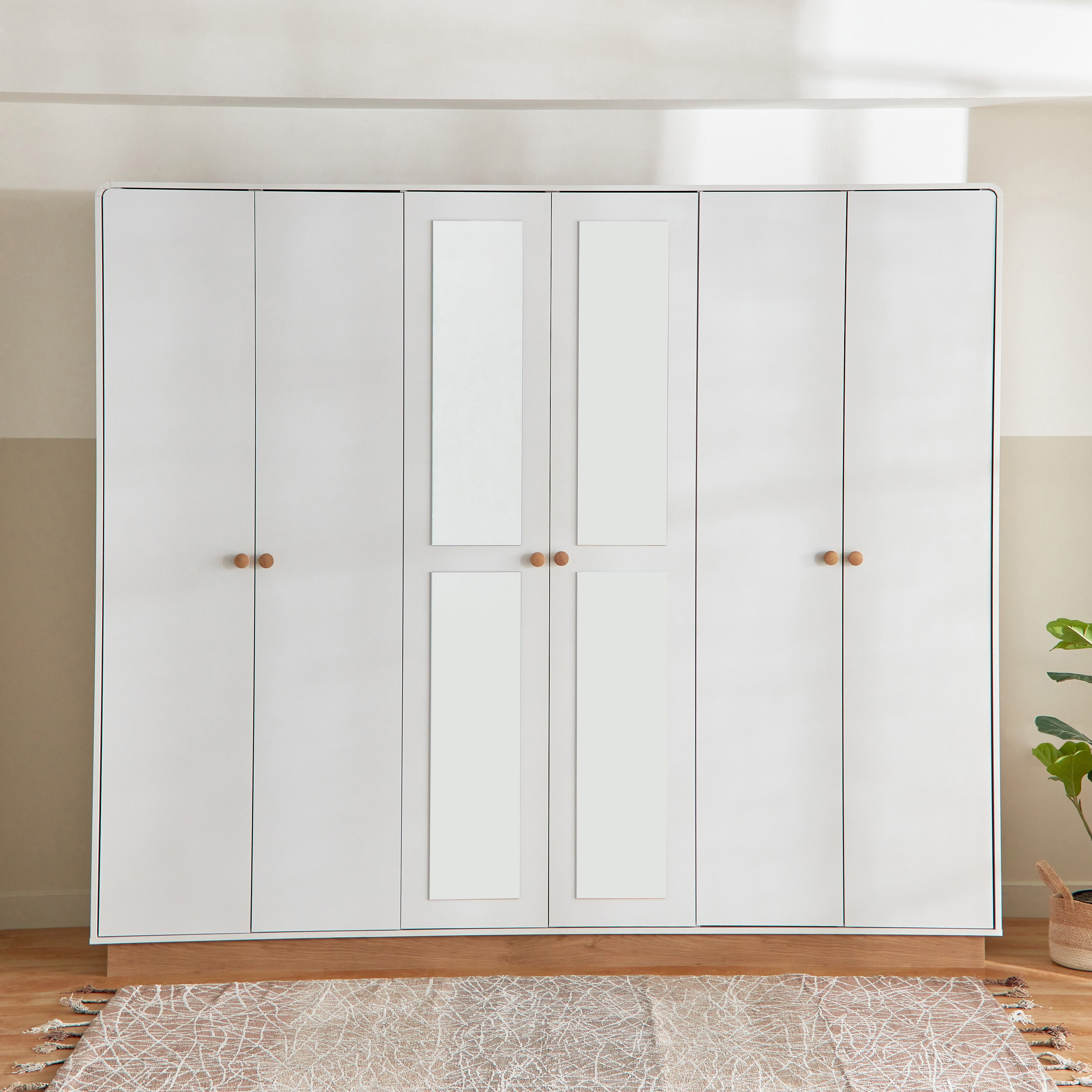 خزانة ملابس 6 أبواب بمرآة من لونار-hbxfurniture-wardrobes-image-2