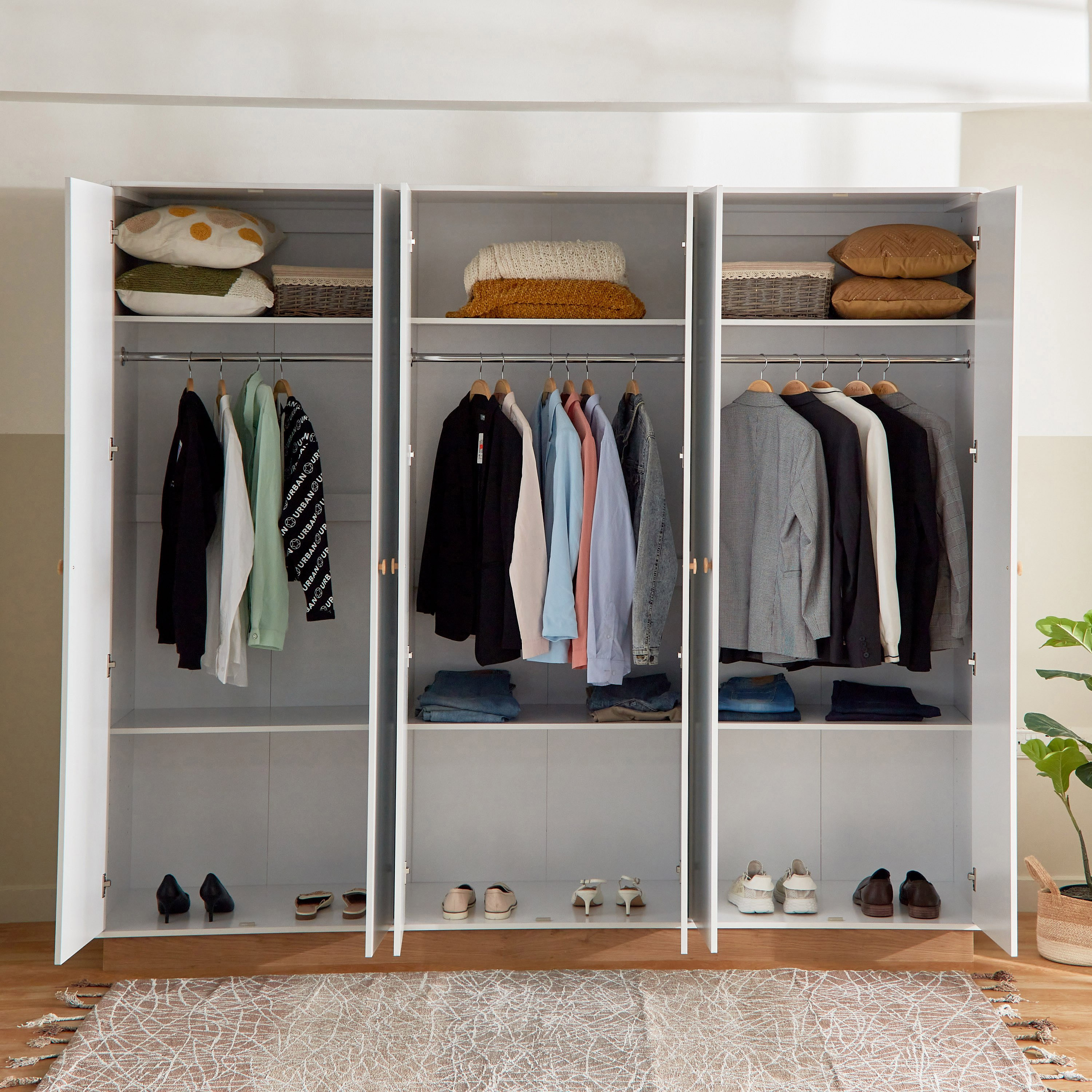 خزانة ملابس 6 أبواب بمرآة من لونار-hbxfurniture-wardrobes-image-3