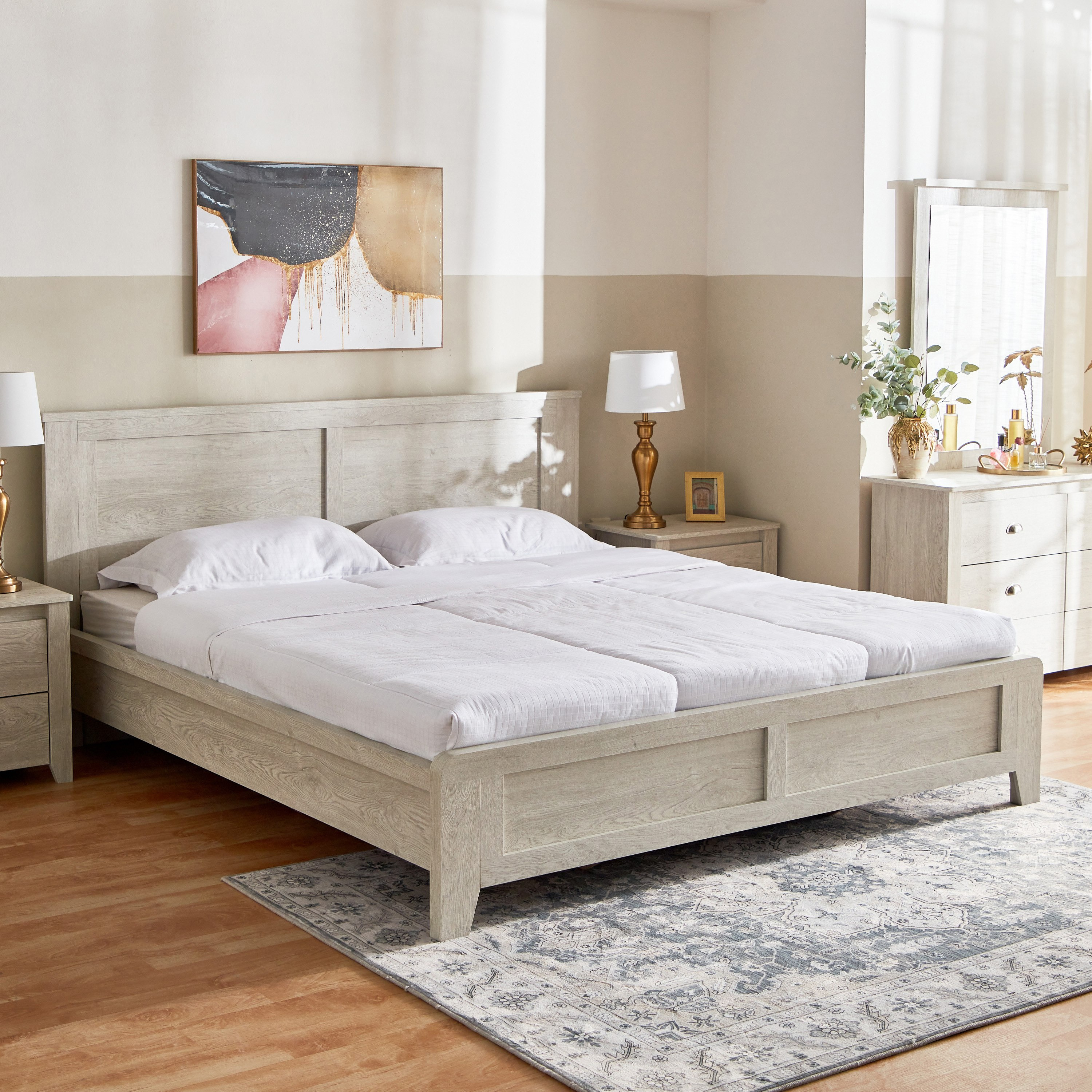 طقم غرفة نوم كينج 5 قطع - أكسفورد - 180x200 سم-hbxbedroom-bedsandbedsets-bedroomsets-king-image-3