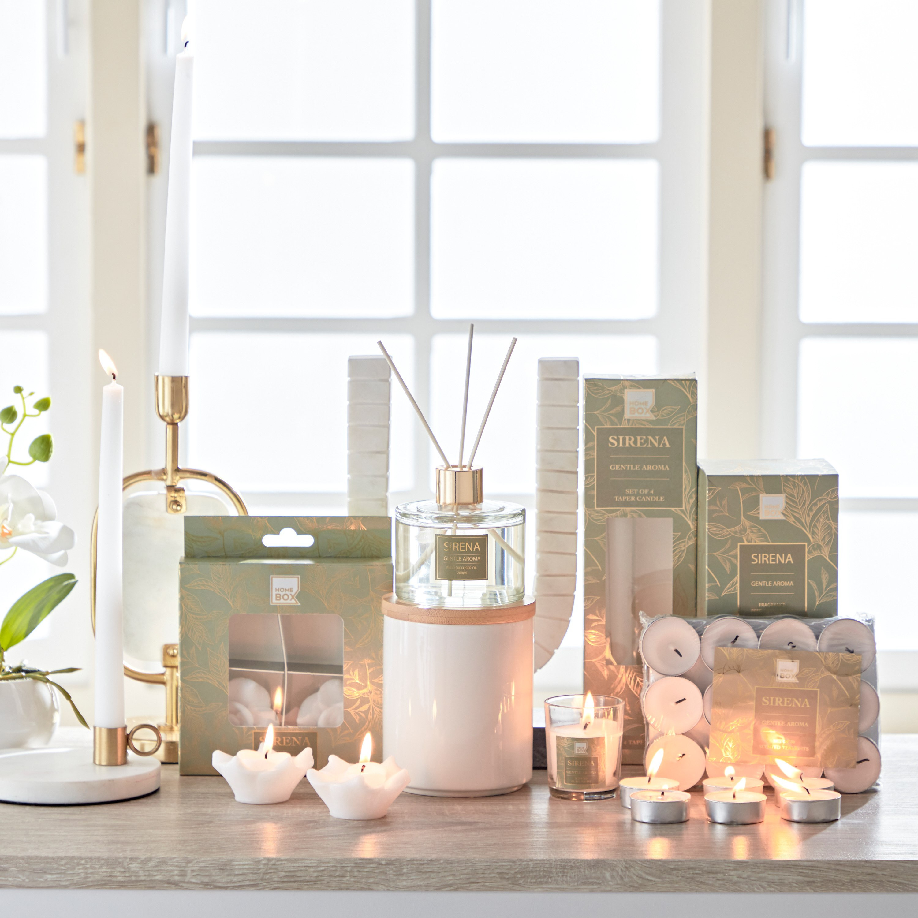 طقم شموع رفيعة جنتل أروما 4 قطع فيوتشر إدن من سيرينا - 48 جرام-hbxlivingroom-decorandaccessories-candles-image-4