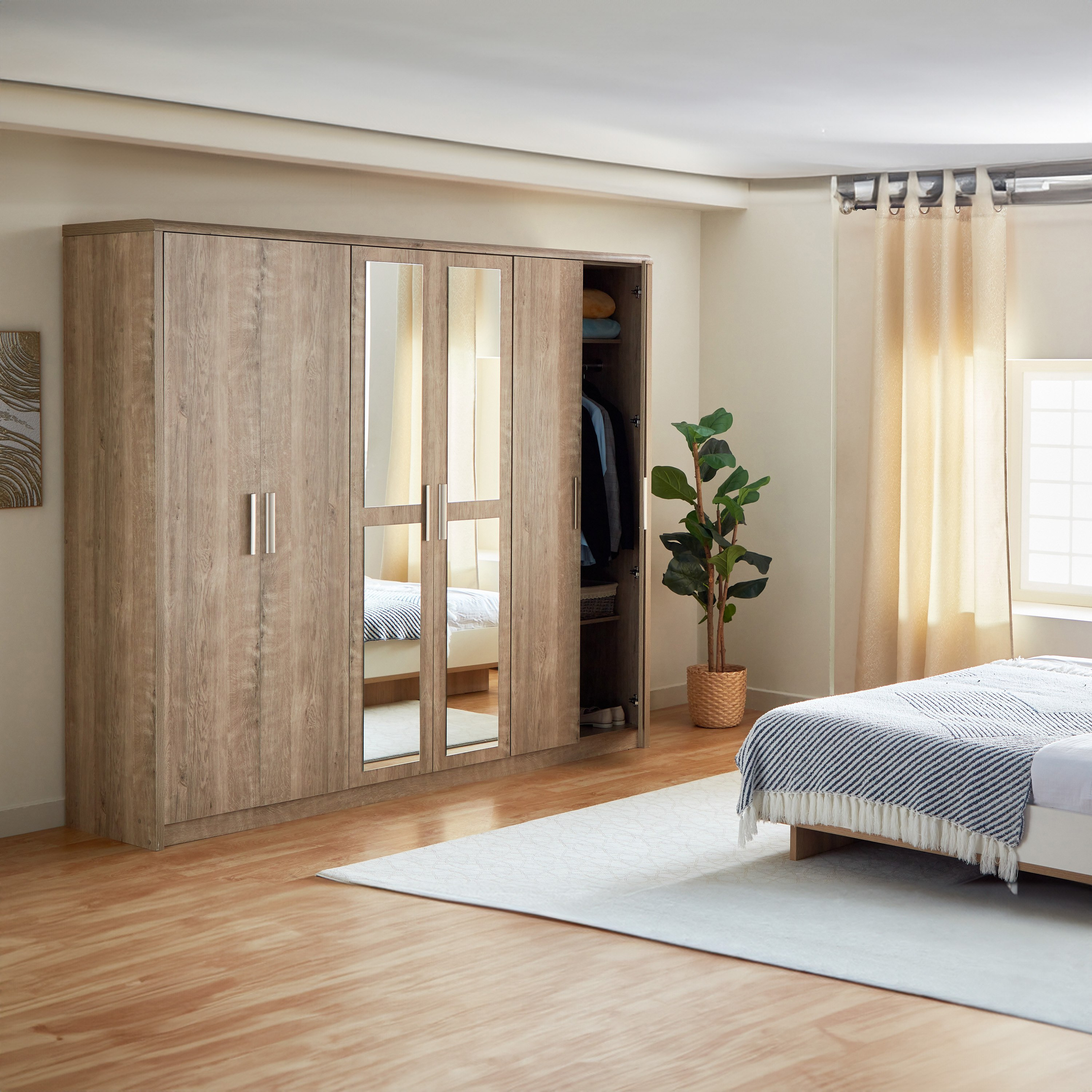 Curvy 6-Door Wardrobe with Mirror-hbxfurniture-wardrobes-image-13