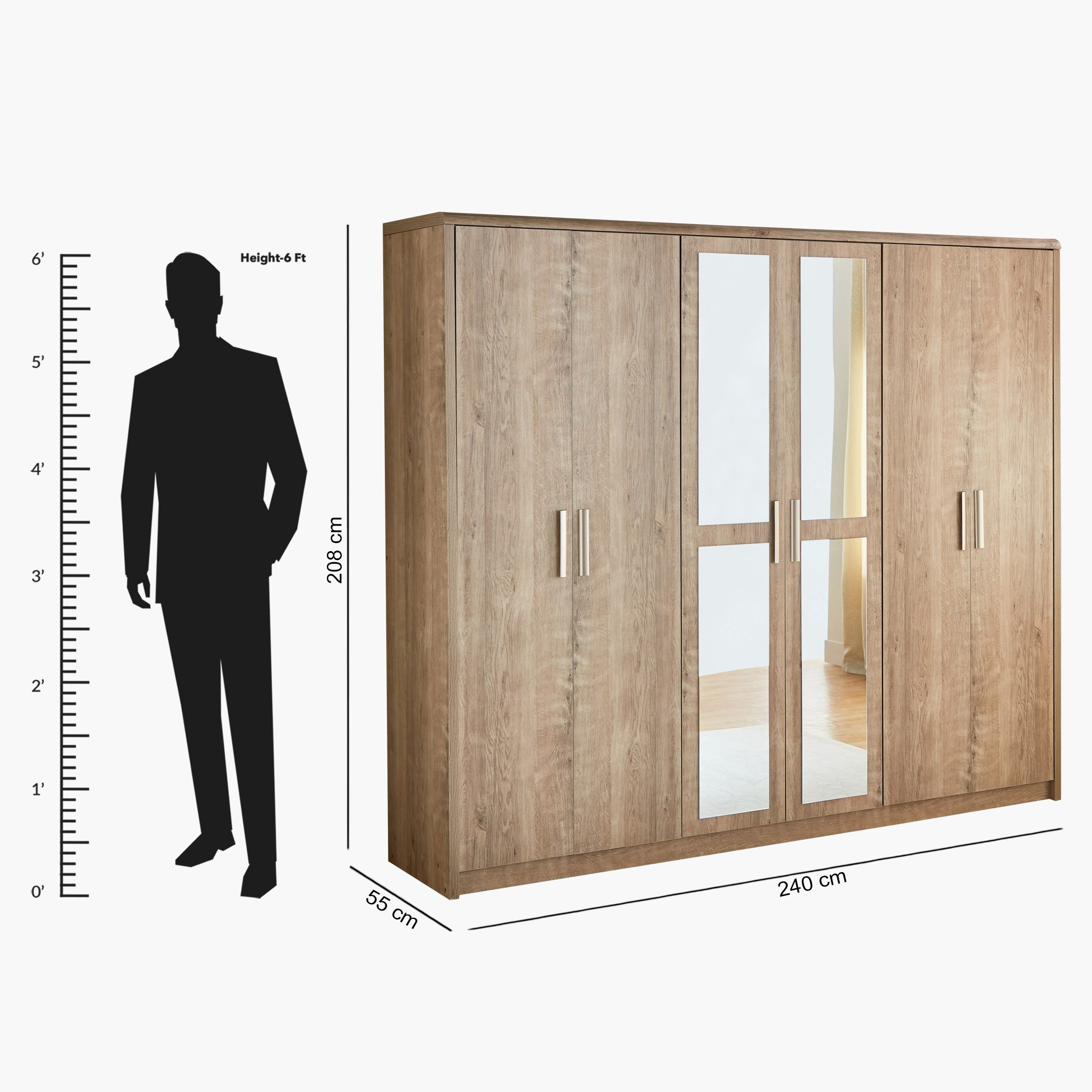 Curvy 6-Door Wardrobe with Mirror-hbxfurniture-wardrobes-image-15