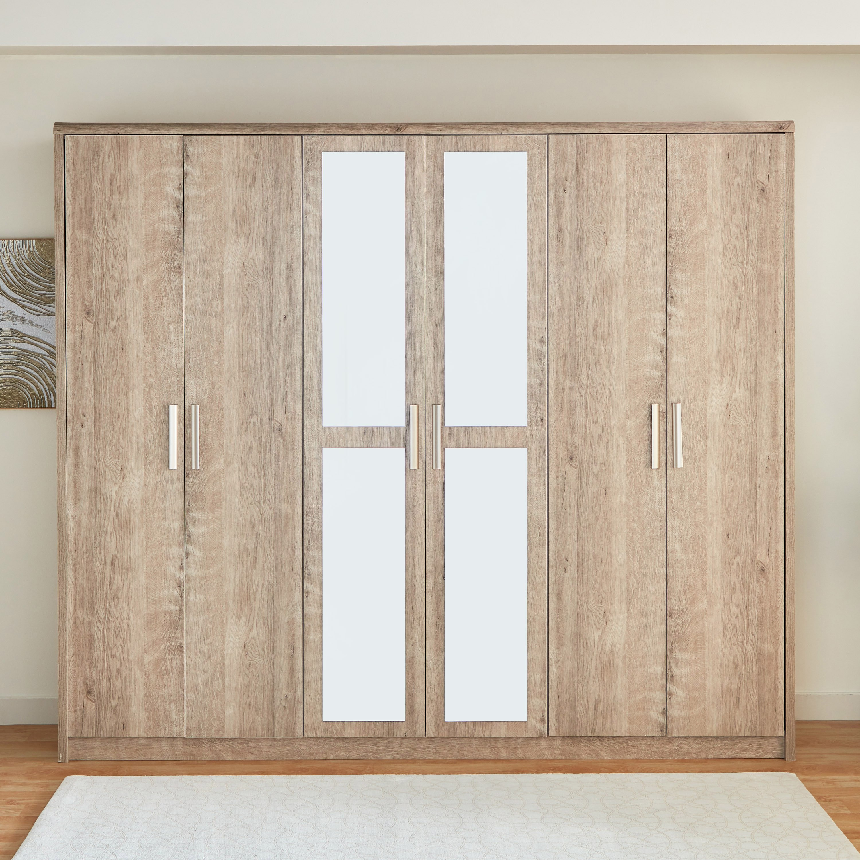 Curvy 6-Door Wardrobe with Mirror-hbxfurniture-wardrobes-image-2