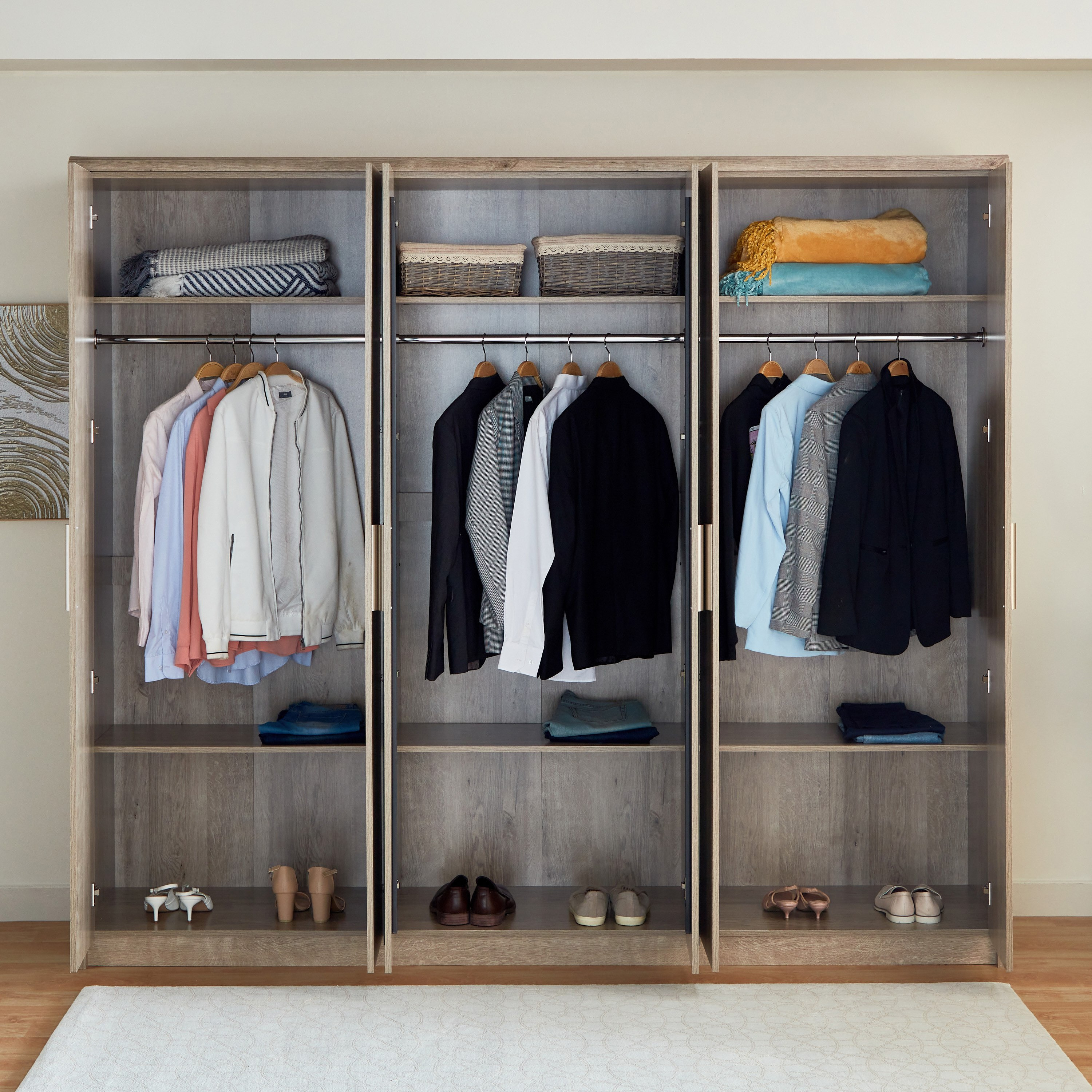 Curvy 6-Door Wardrobe with Mirror-hbxfurniture-wardrobes-image-3