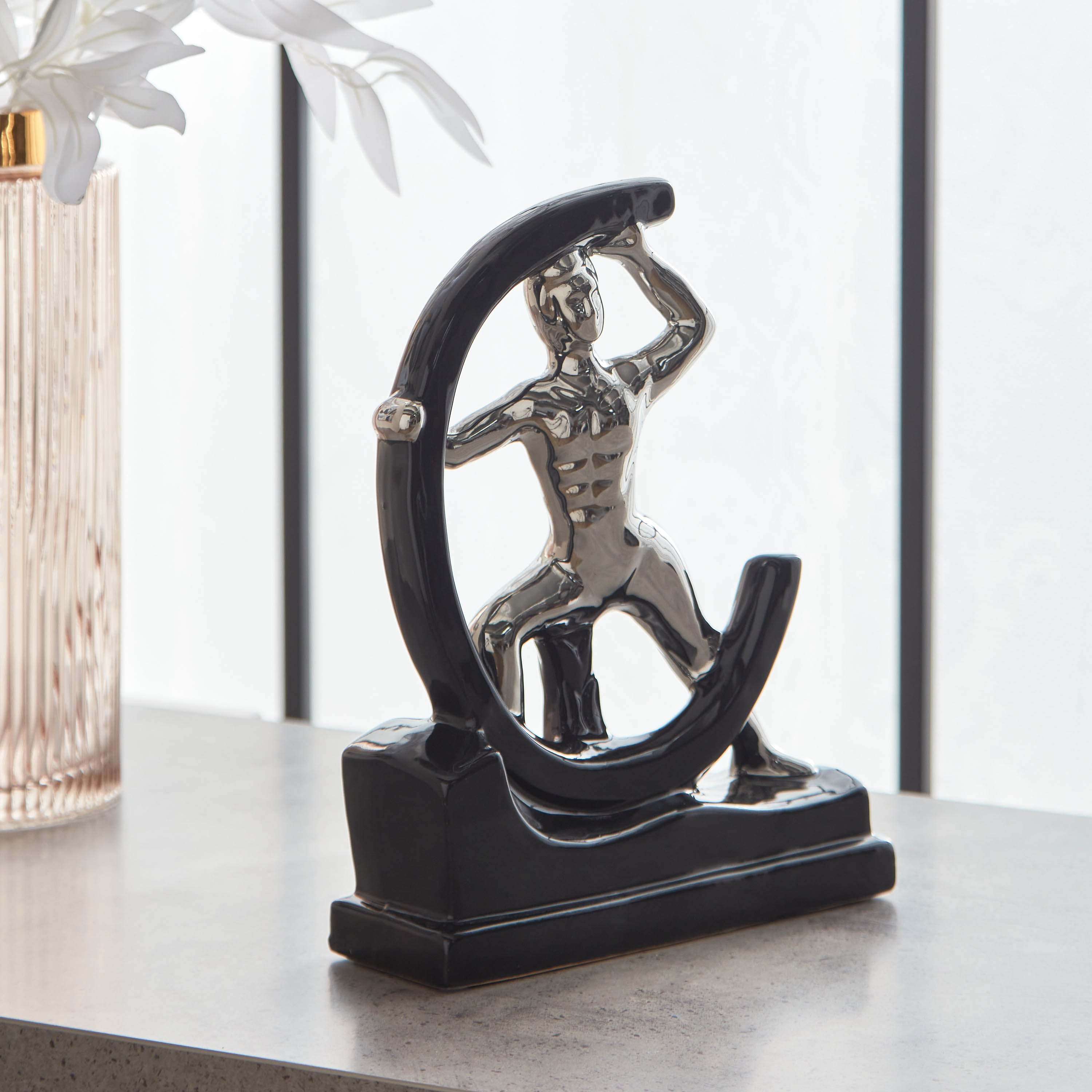 تمثال ديكور سيراميك من سيف - 20.5x7x26 سم-hbxhomeware-homedecor-figurinesandornaments-image-2