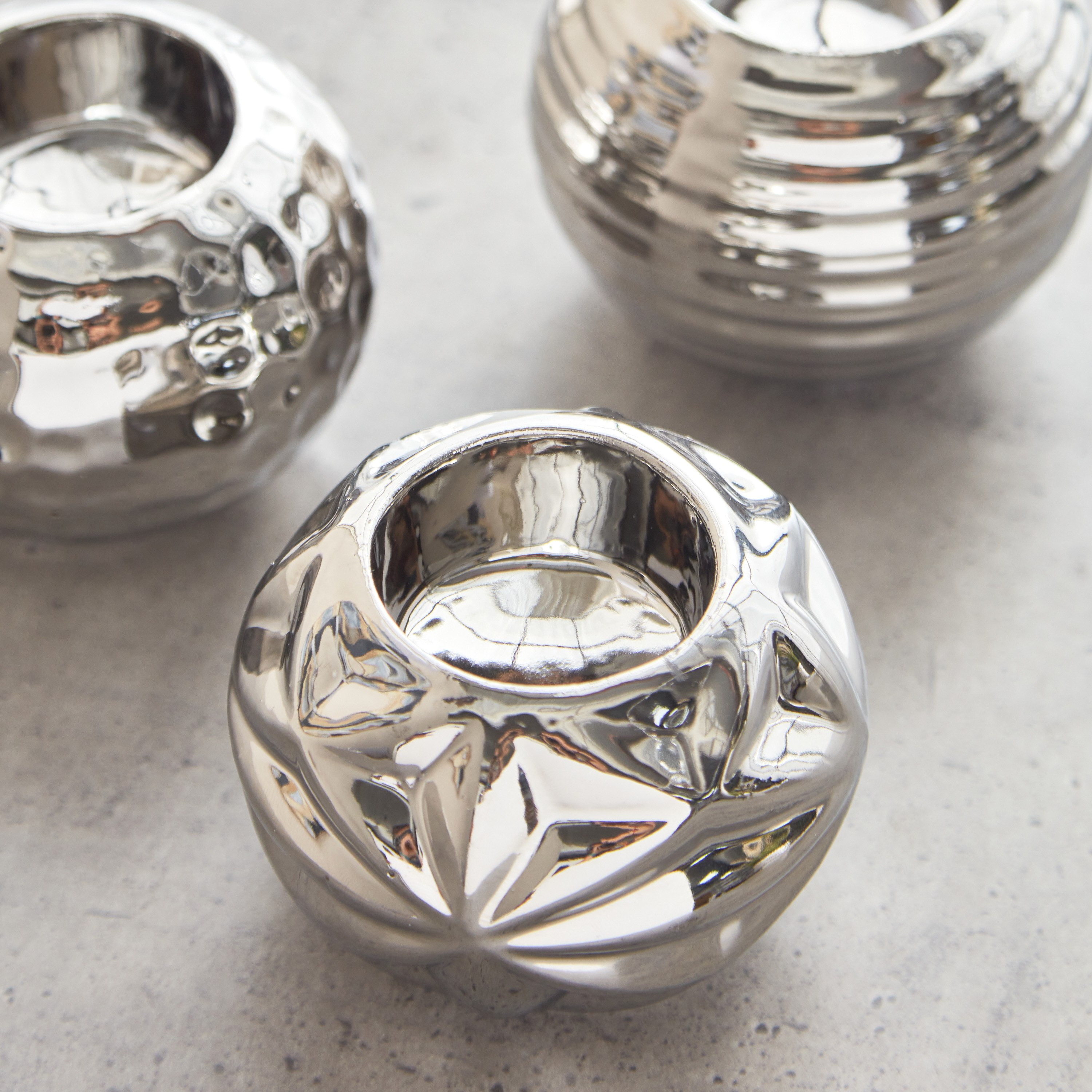 طقم حامل شموع سيراميك 3 قطع من كاسا - 9x9x7 سم-hbxlivingroom-decorandaccessories-candleholders-image-3
