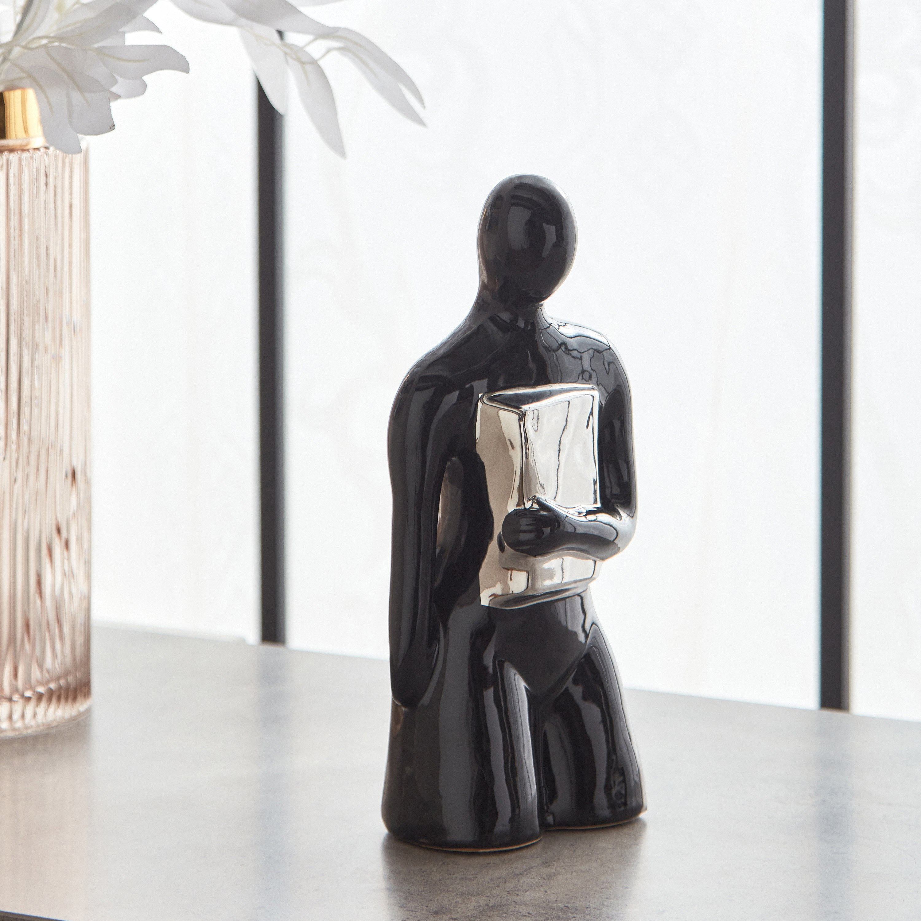 زينة ديكور سيراميك  من سيف - 11.5x8x25 سم-hbxhomeware-homedecor-figurinesandornaments-image-2