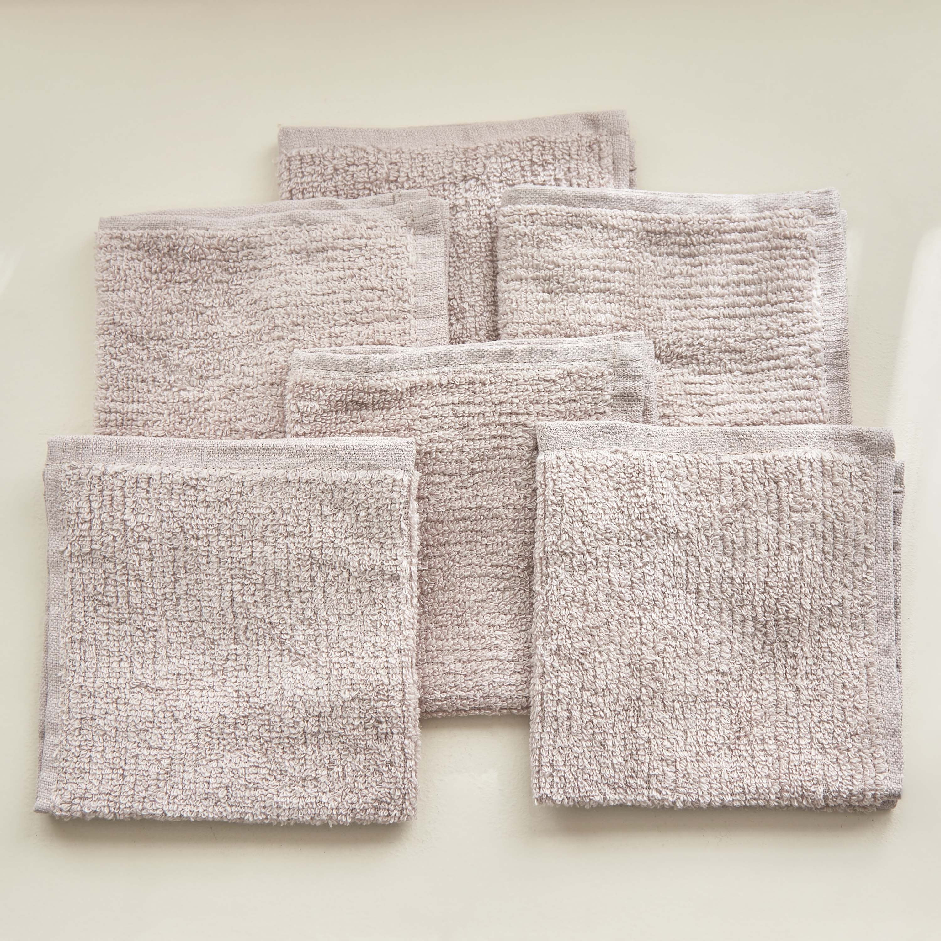 طقم مناشف وجه قطن خالية من الالتواءات 6 قطع من كلاود تاتش - 30x30 سم-hbxbathroom-bathroomtextiles-image-3