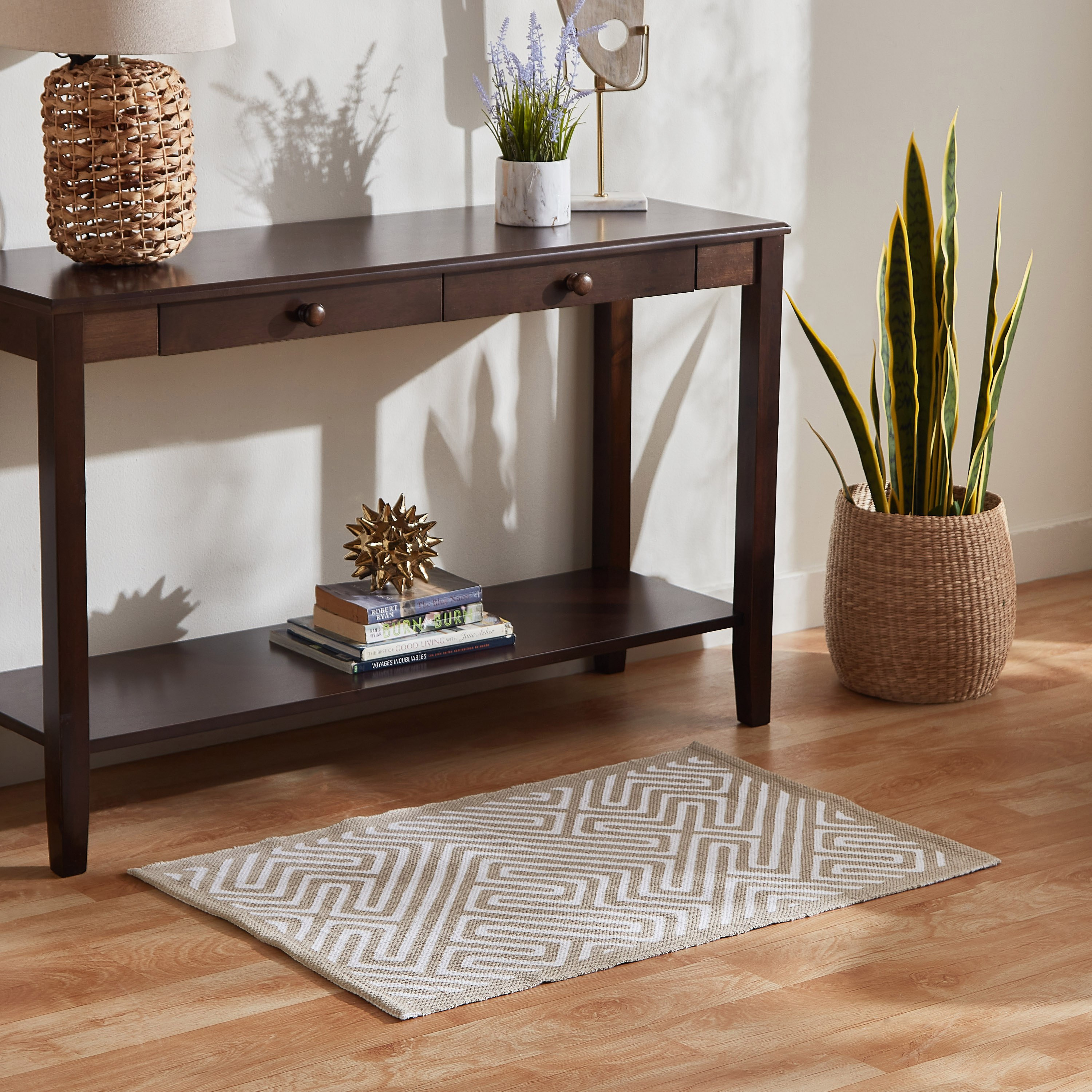 سجادة دوري قطن مصنوعة يدويًا من أوليفر سيسيه - 60x90 سم-hbxdecorandfurnishings-floorcoverings-rugs-image-1