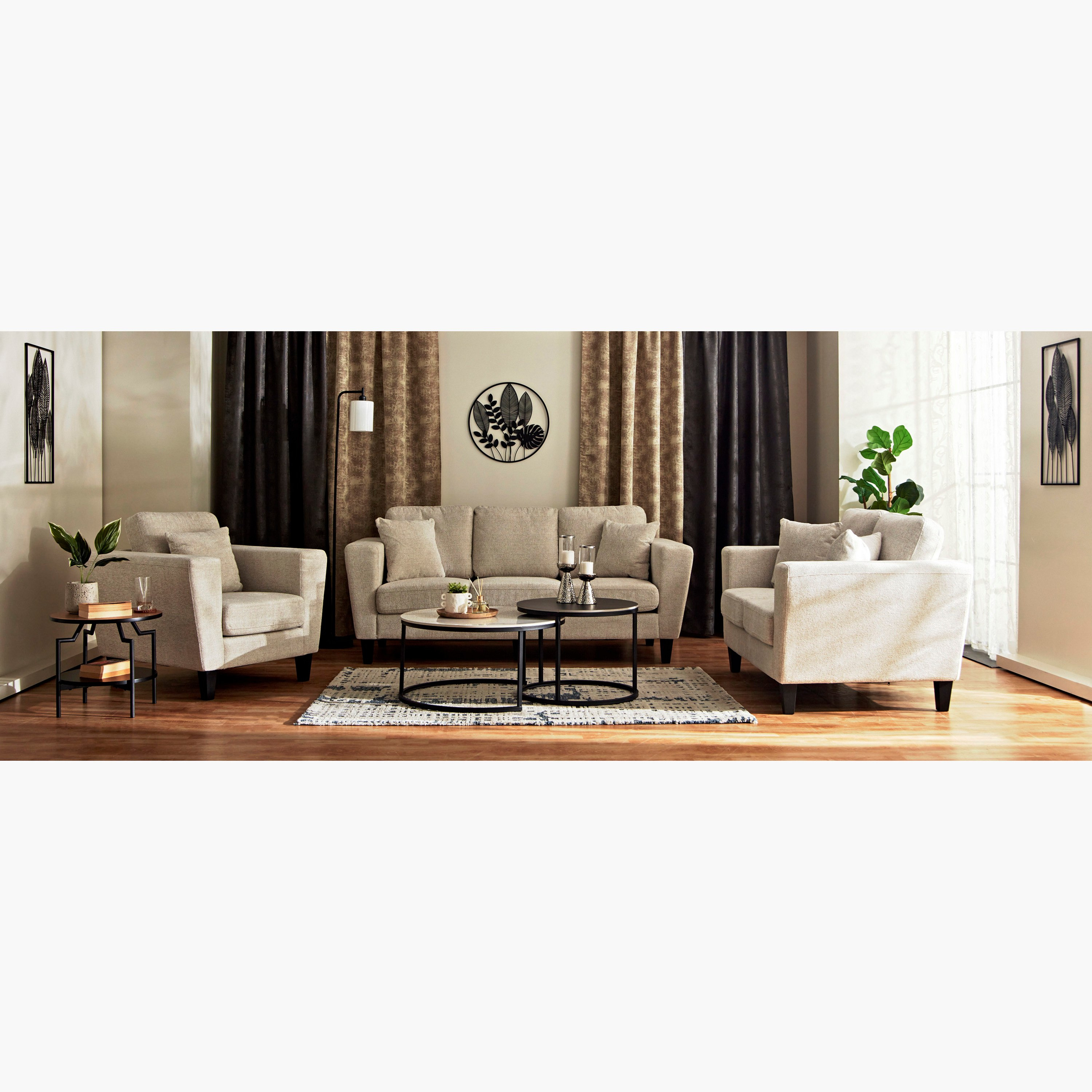 كنبة قماش 3 مقاعد مع وسادتين - كاثي-hbxlivingroom-sofasandarmchairs-sofas-image-9