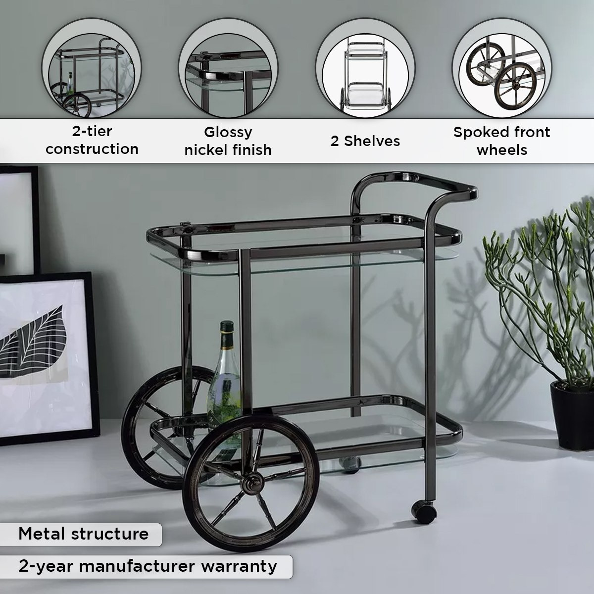 Bloom 2-Tier Serving Trolley-hbxlivingroom-tablesandstands-servingtrolleys-image-4