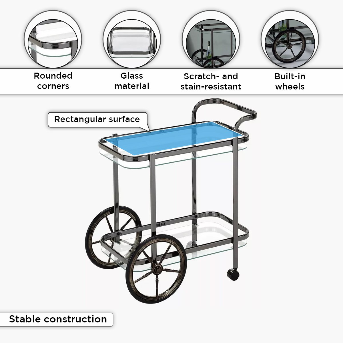 Bloom 2-Tier Serving Trolley-hbxlivingroom-tablesandstands-servingtrolleys-image-5