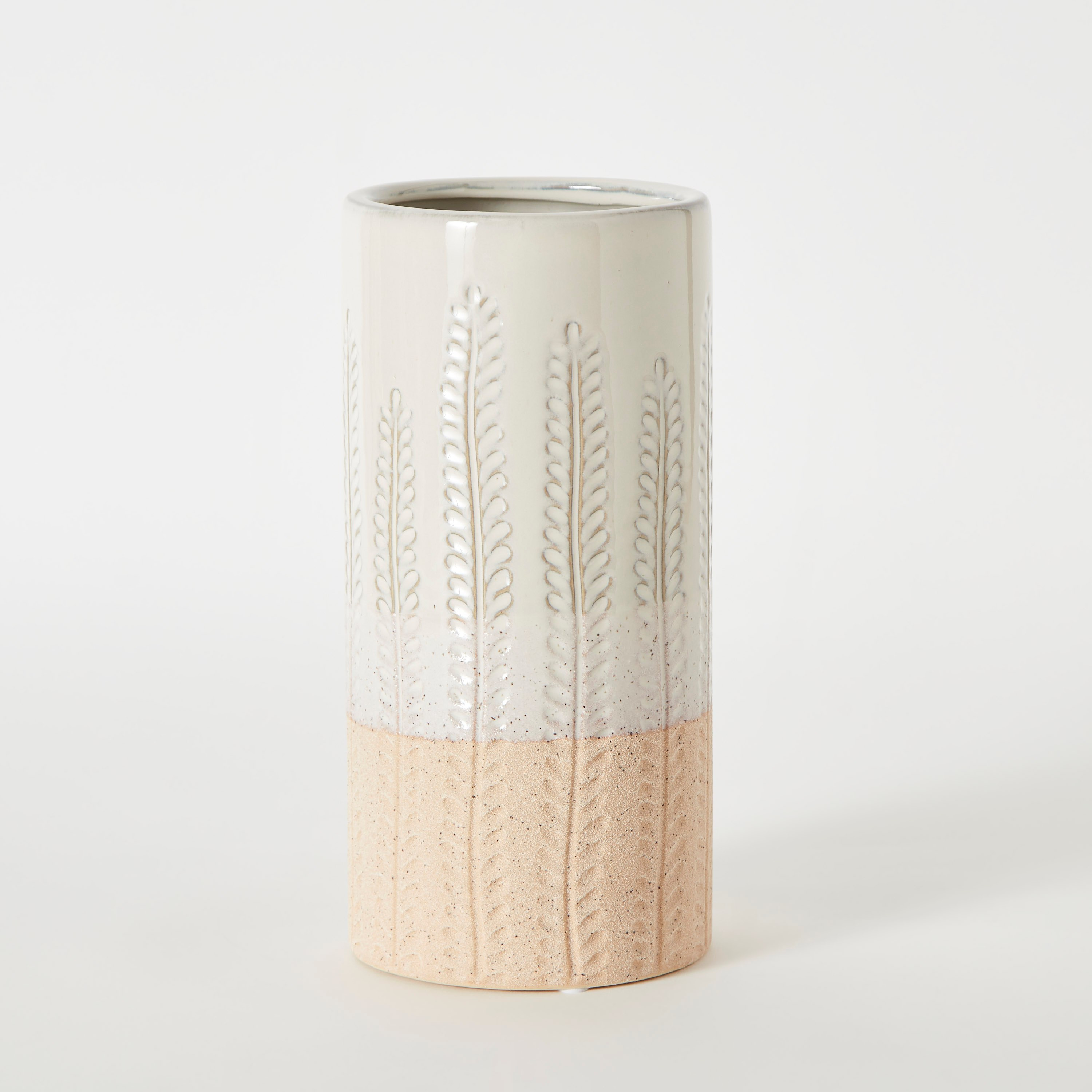 مزهرية سيراميك بارزة الملمس من سانسا - 12x12x26 سم-hbxbedroom-decorandaccessories-vases-image-6