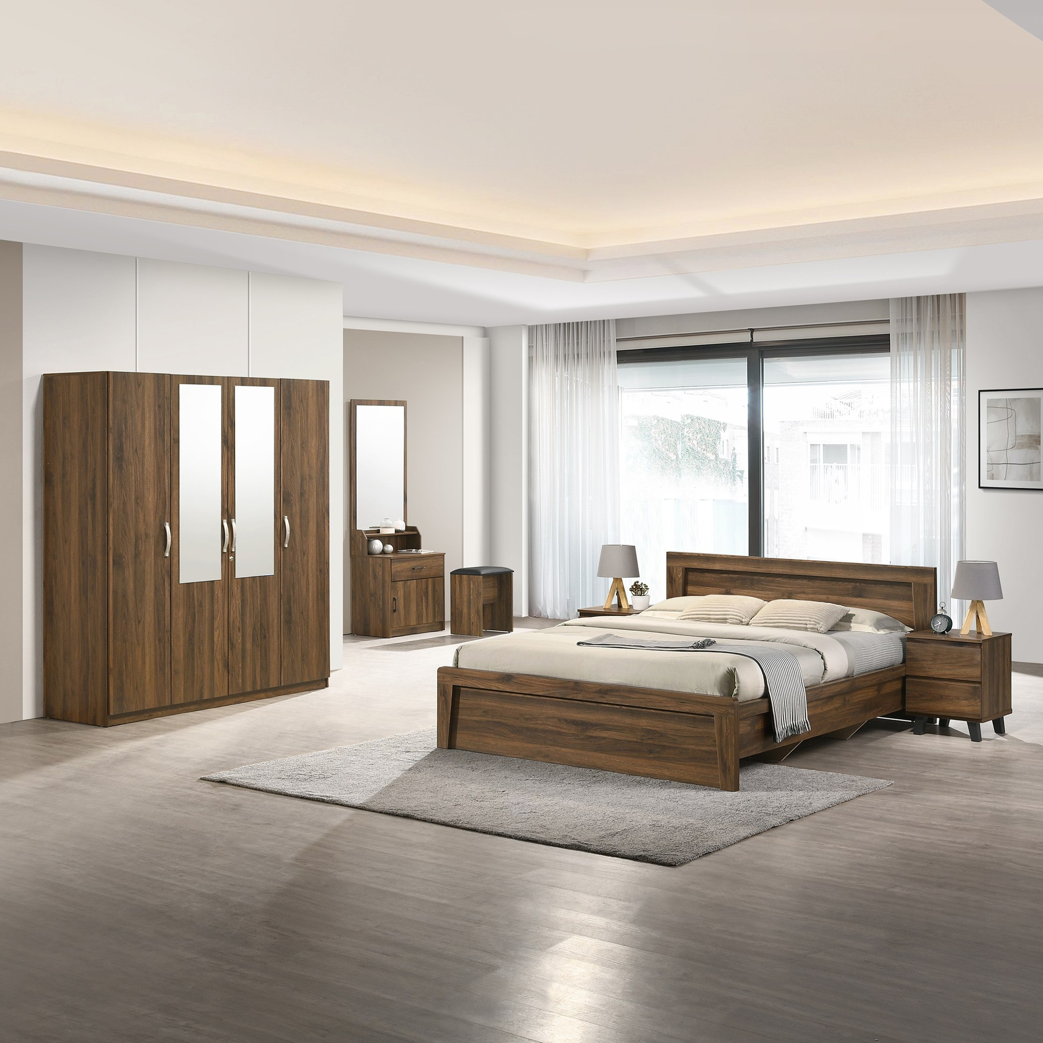 Kulltorp Plus 4-Door Wardrobe with Mirror and Lock-hbxfurniture-wardrobes-image-9