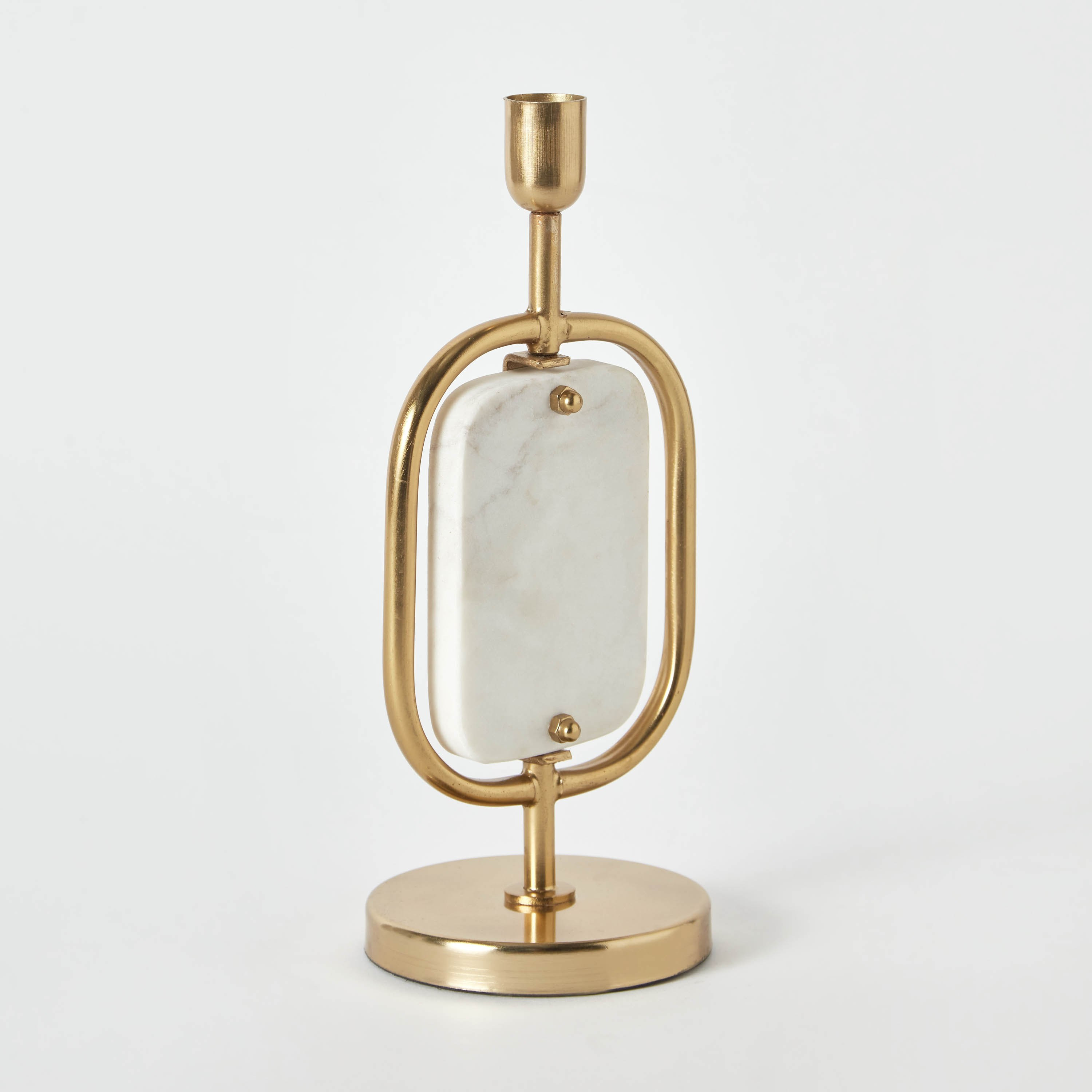 حامل شموع رخام وميتاليك من ليف - 10x10x26 سم-hbxlivingroom-decorandaccessories-candleholders-image-6