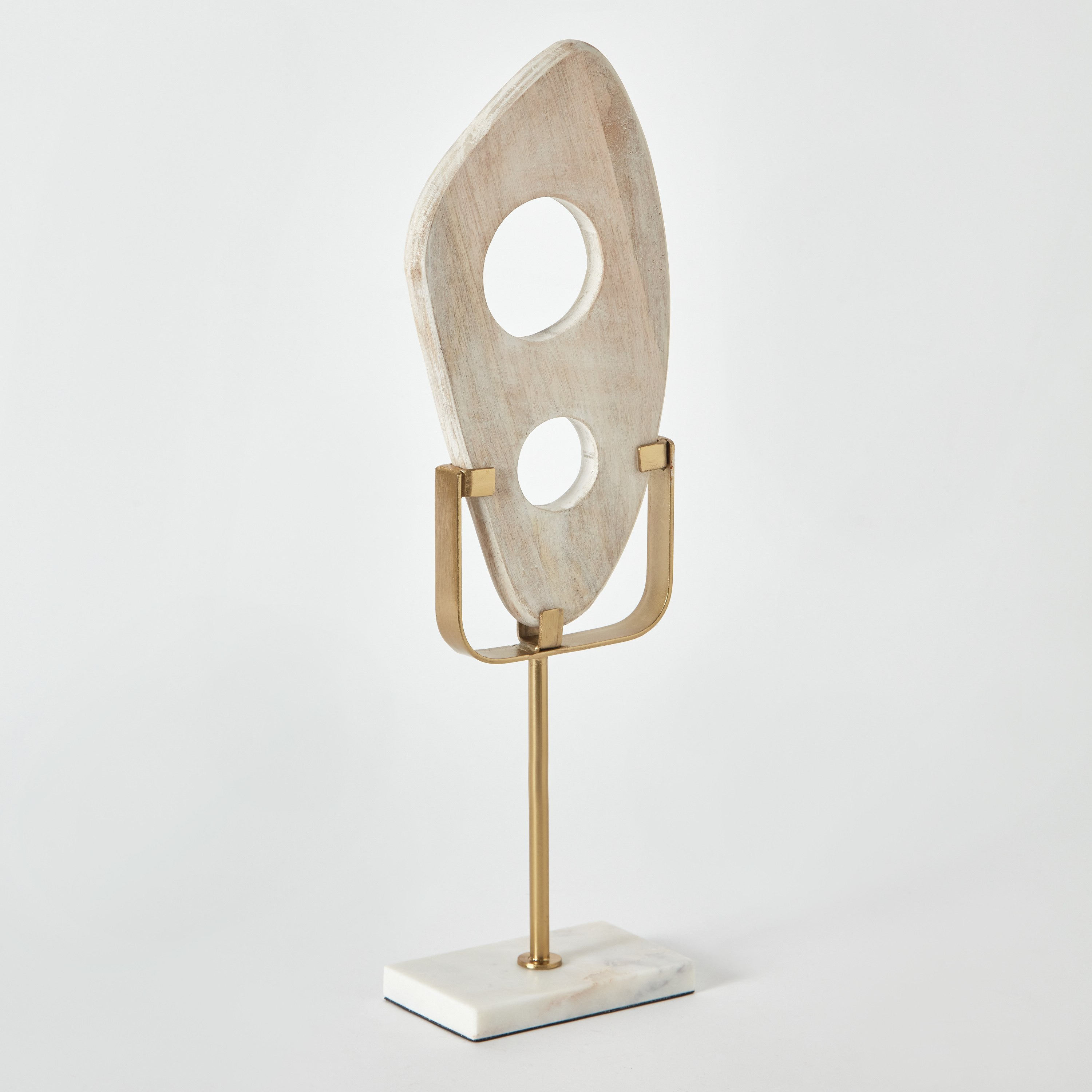 قطعة ديكور خشب ومعدن بقاعدة رخام من ليف - 16x8x47 سم-hbxhomeware-homedecor-figurinesandornaments-image-6