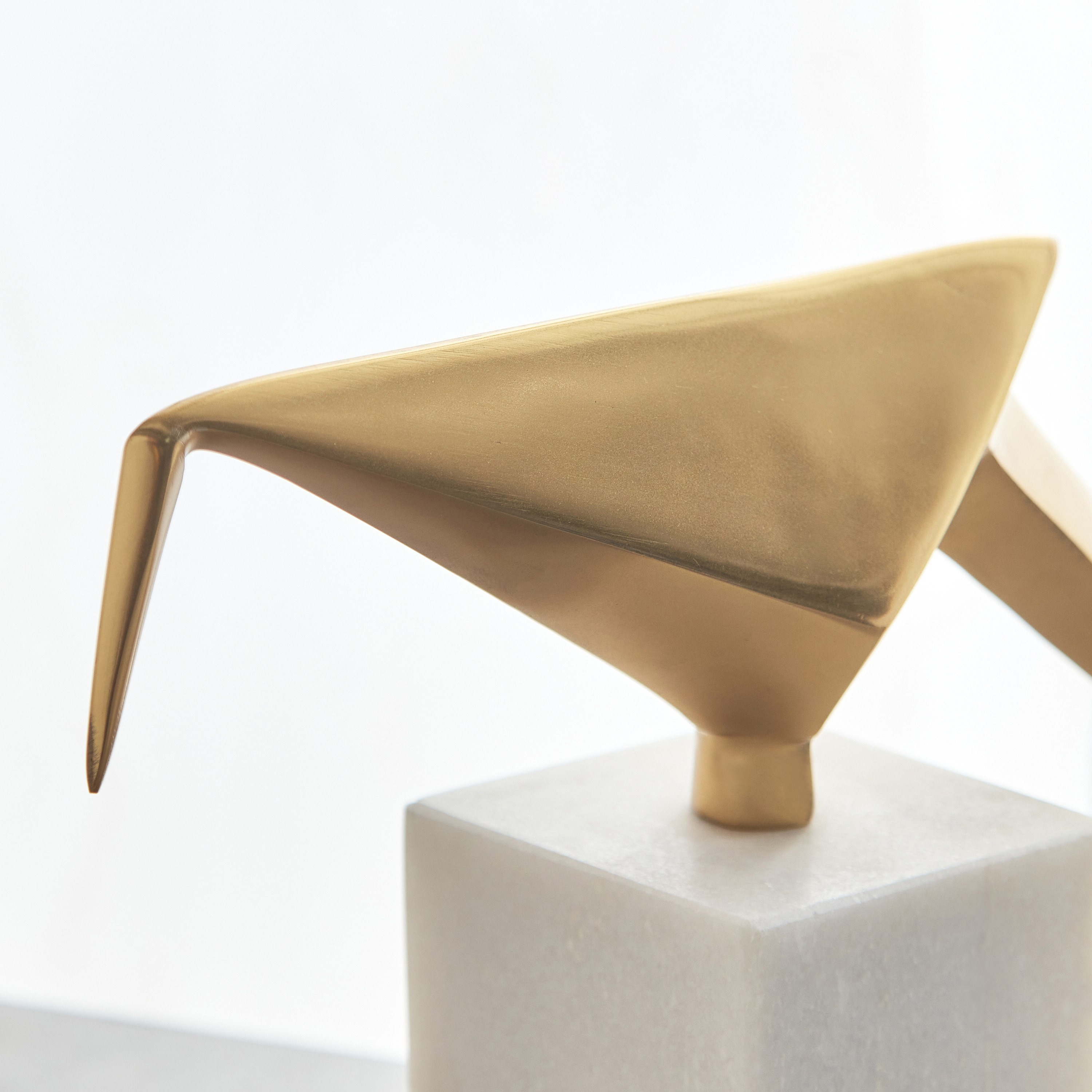 Liv Aluminium Bird Accent with Marble Base - 29x7.5x19 cm-hbxhomeware-homedecor-figurinesandornaments-image-3